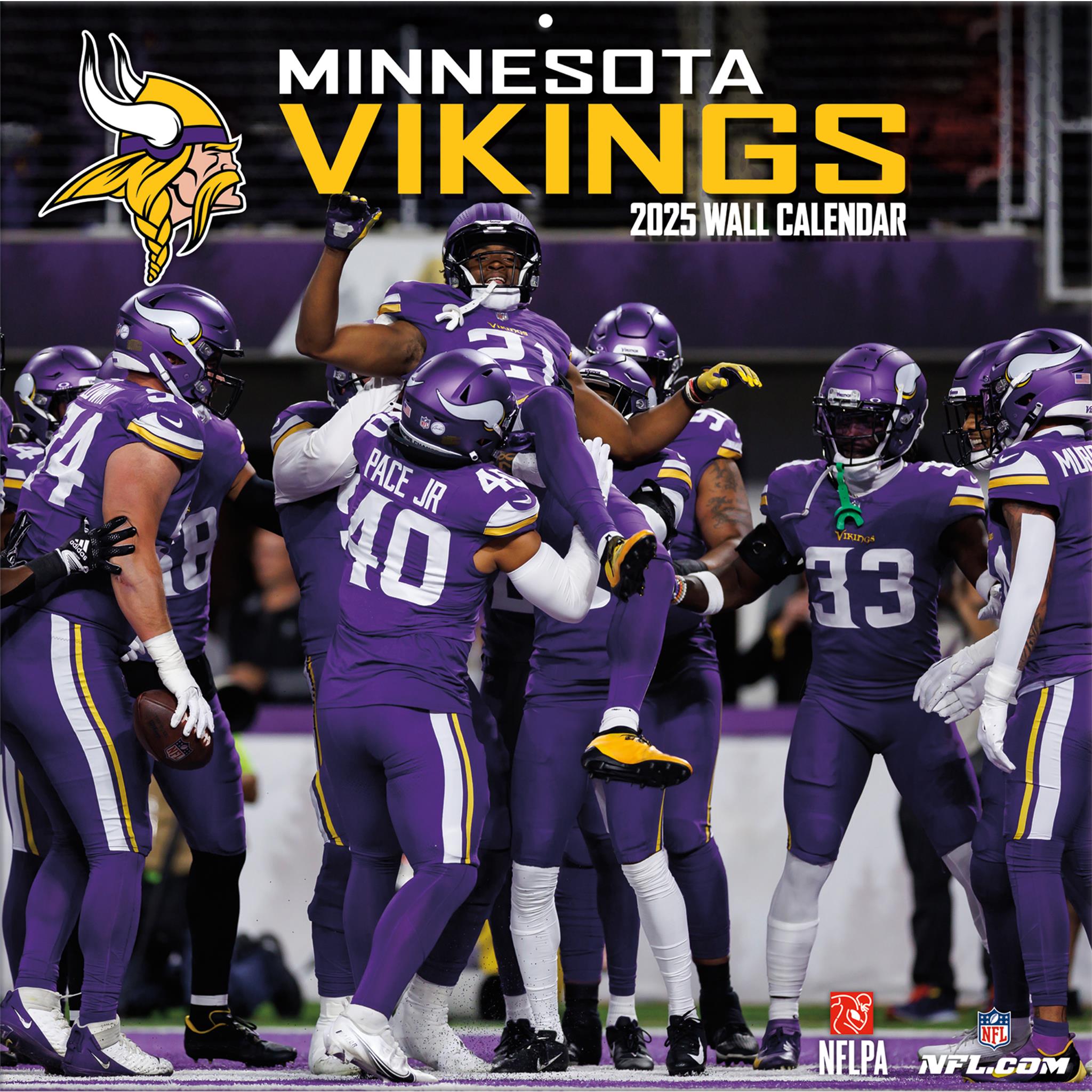 NFL Minnesota Vikings Wall 2025 Calendar