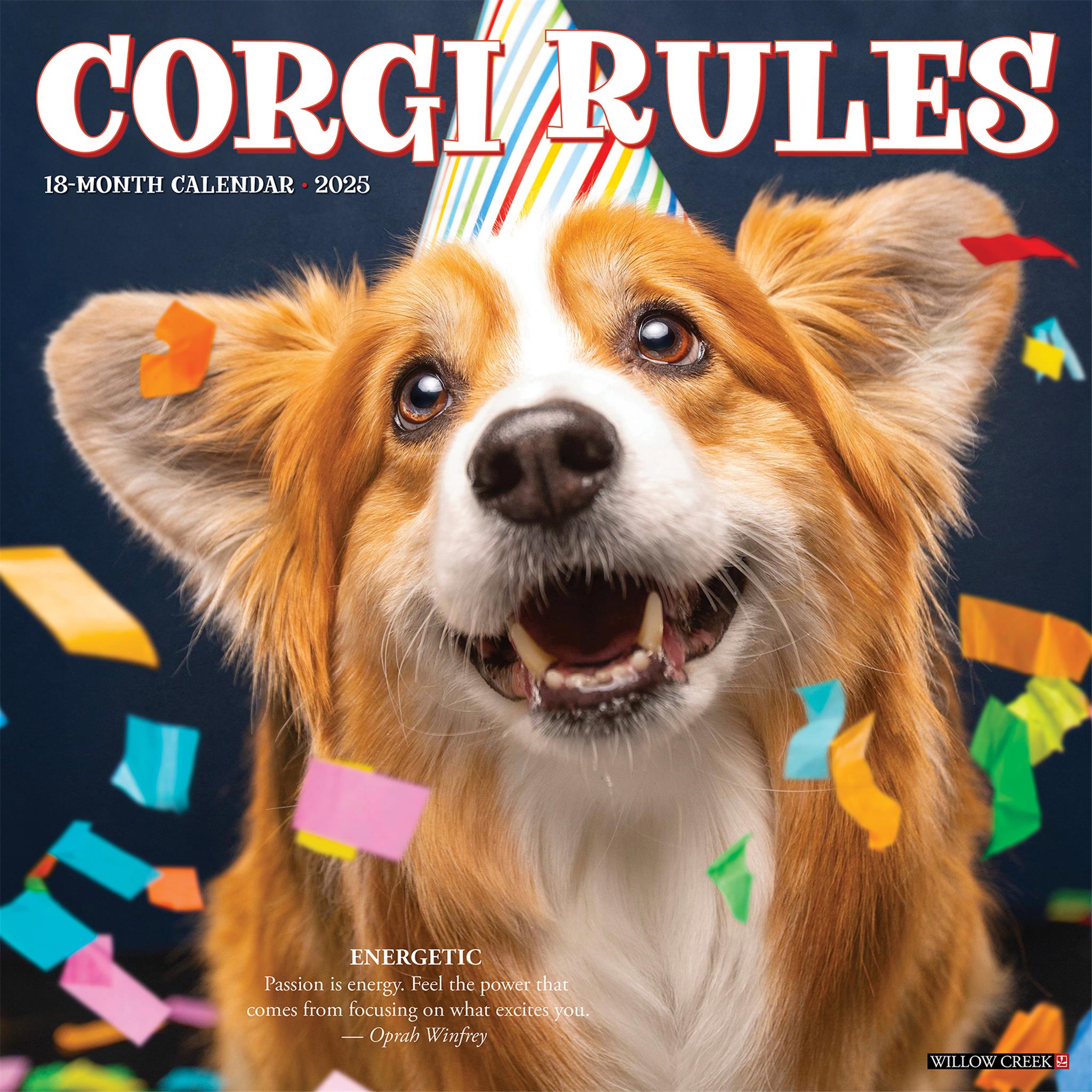 Corgi Rules Wall 2025 Calendar