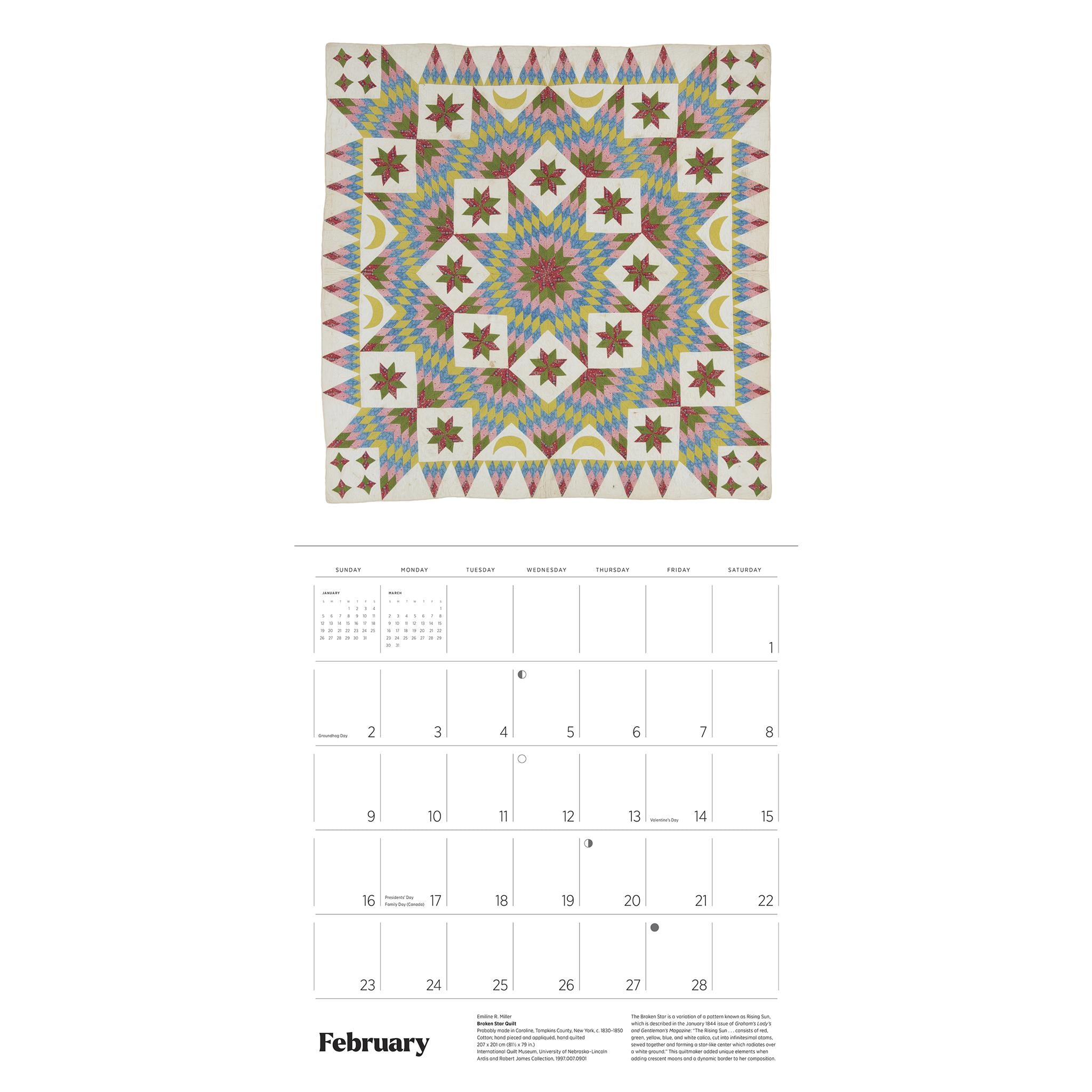 Antique Quilts Wall 2025 Calendar - Online Exclusive