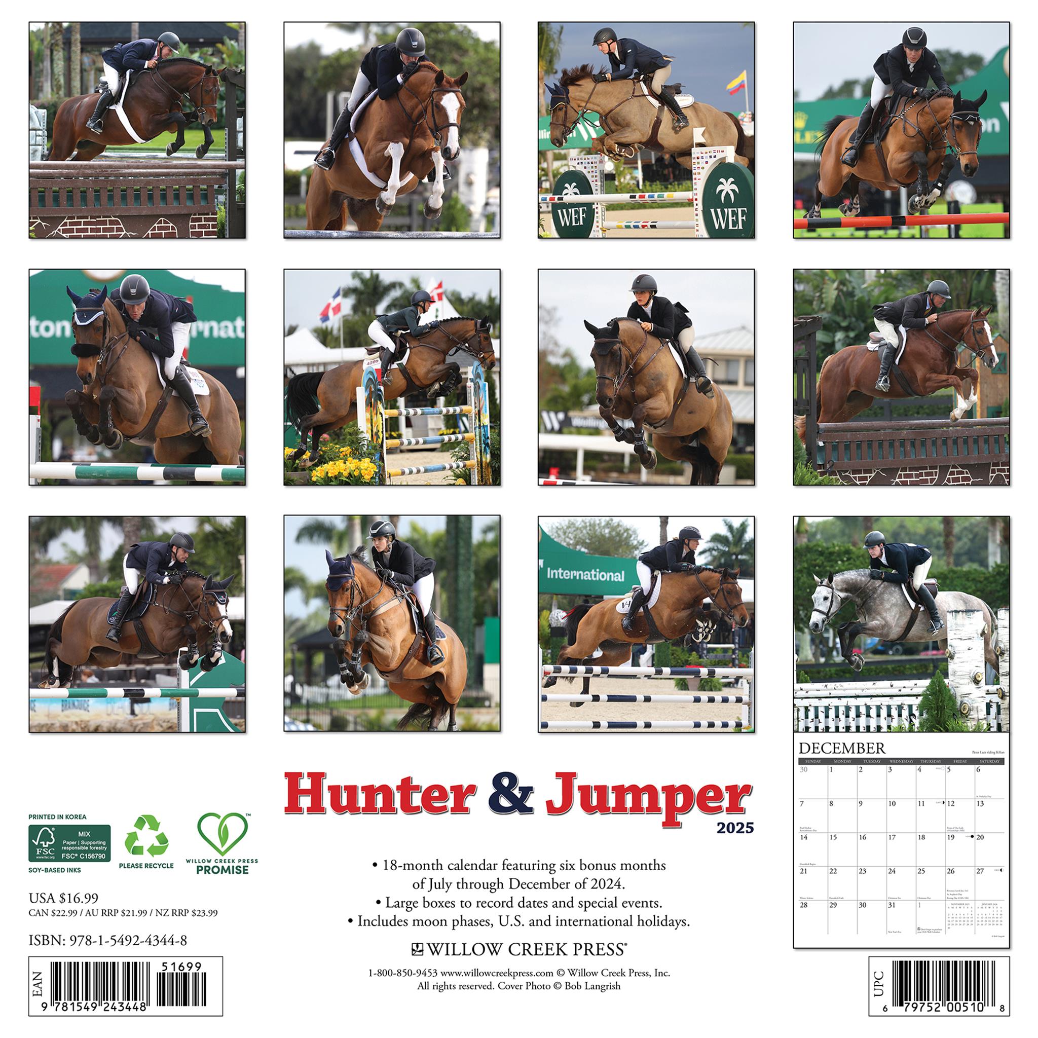 Hunter And Jumper Wall 2025 Calendar - Online Exclusive