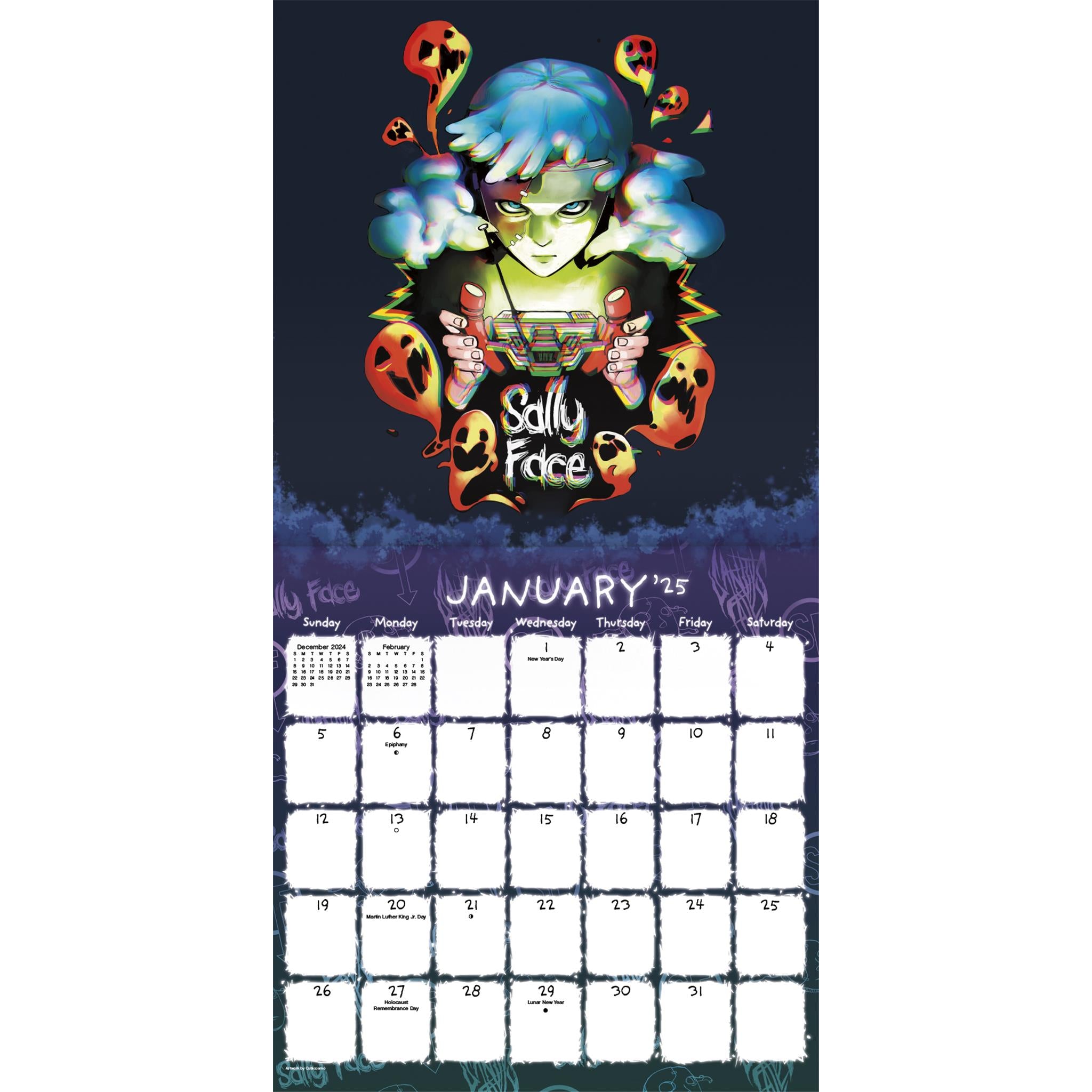 Sally Face Wall 2025 Calendar - Online Exclusive