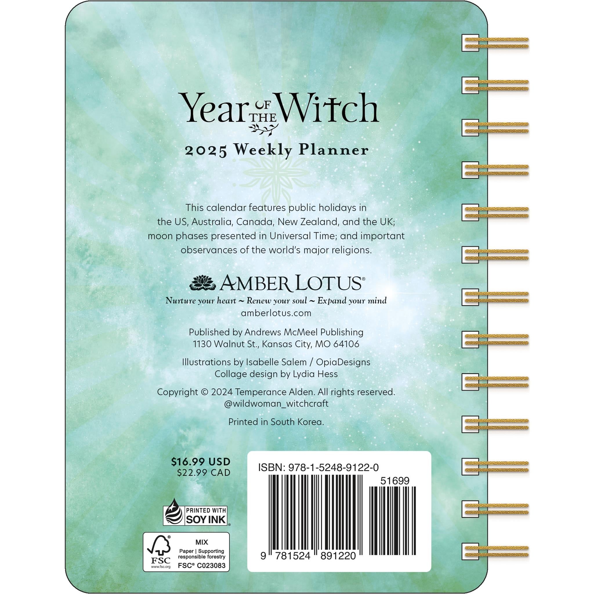 Year Of The Witch Weekly Engagement 2025 Calendar - Online Exclusive