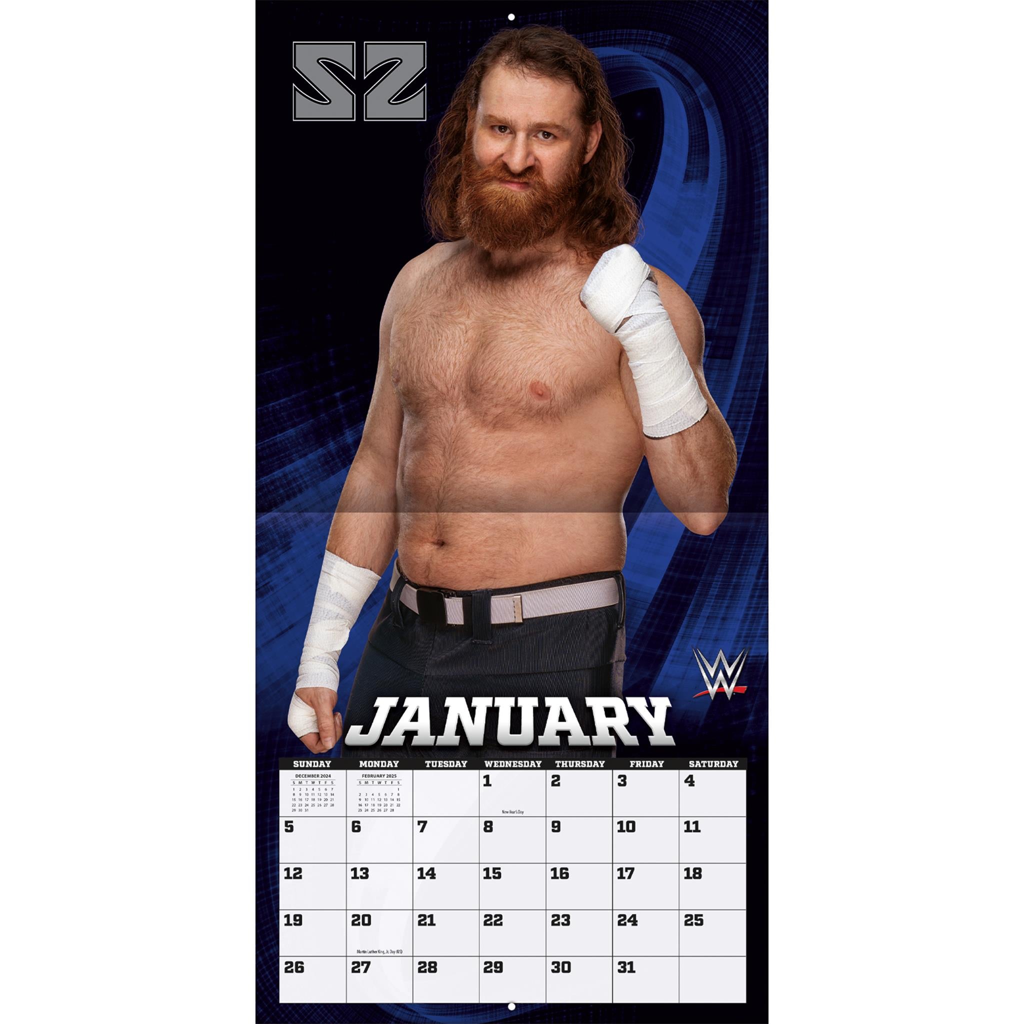 WWE Superstars Wall 2025 Calendar