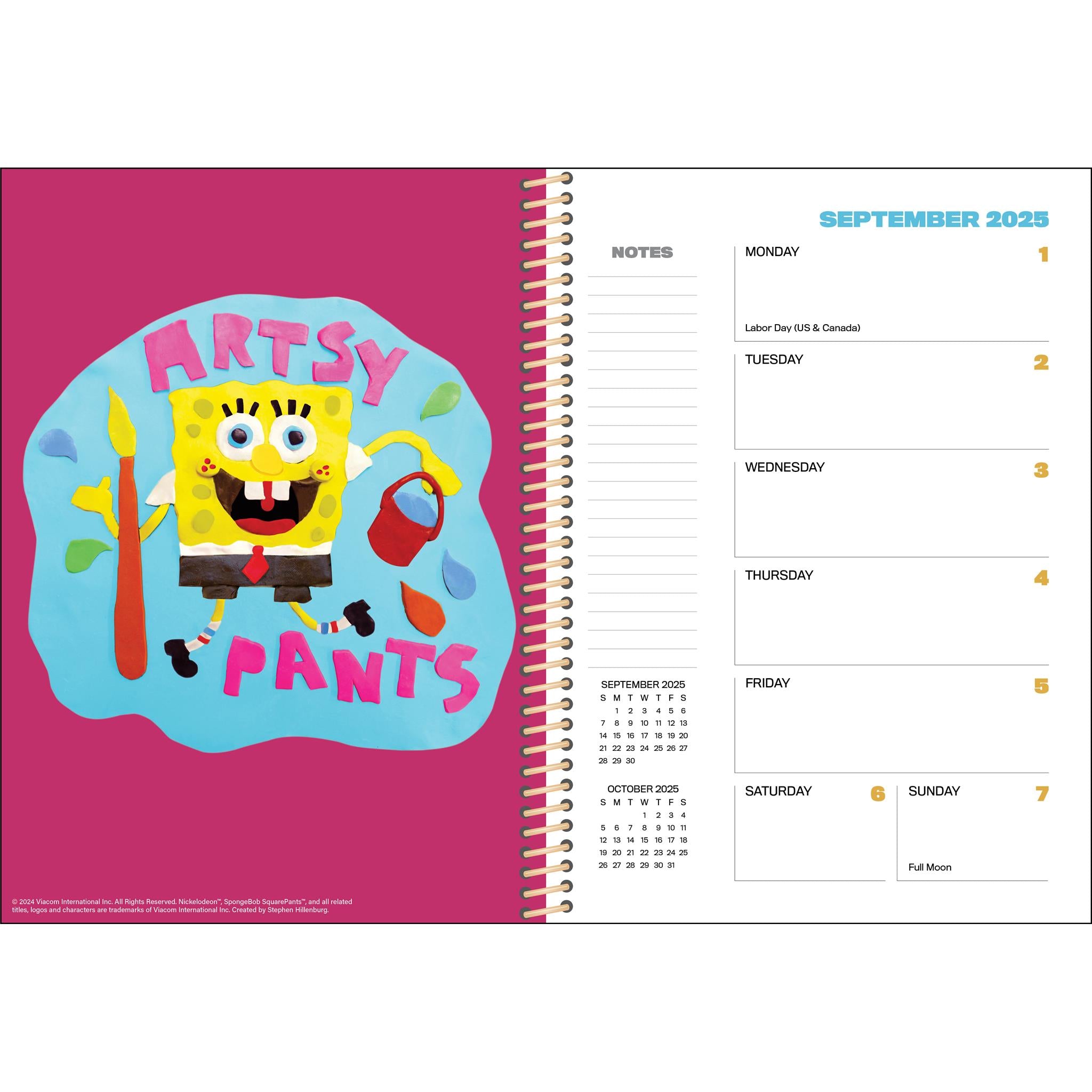 Spongebob Squarepants Planner 2025 Calendar - Online Exclusive