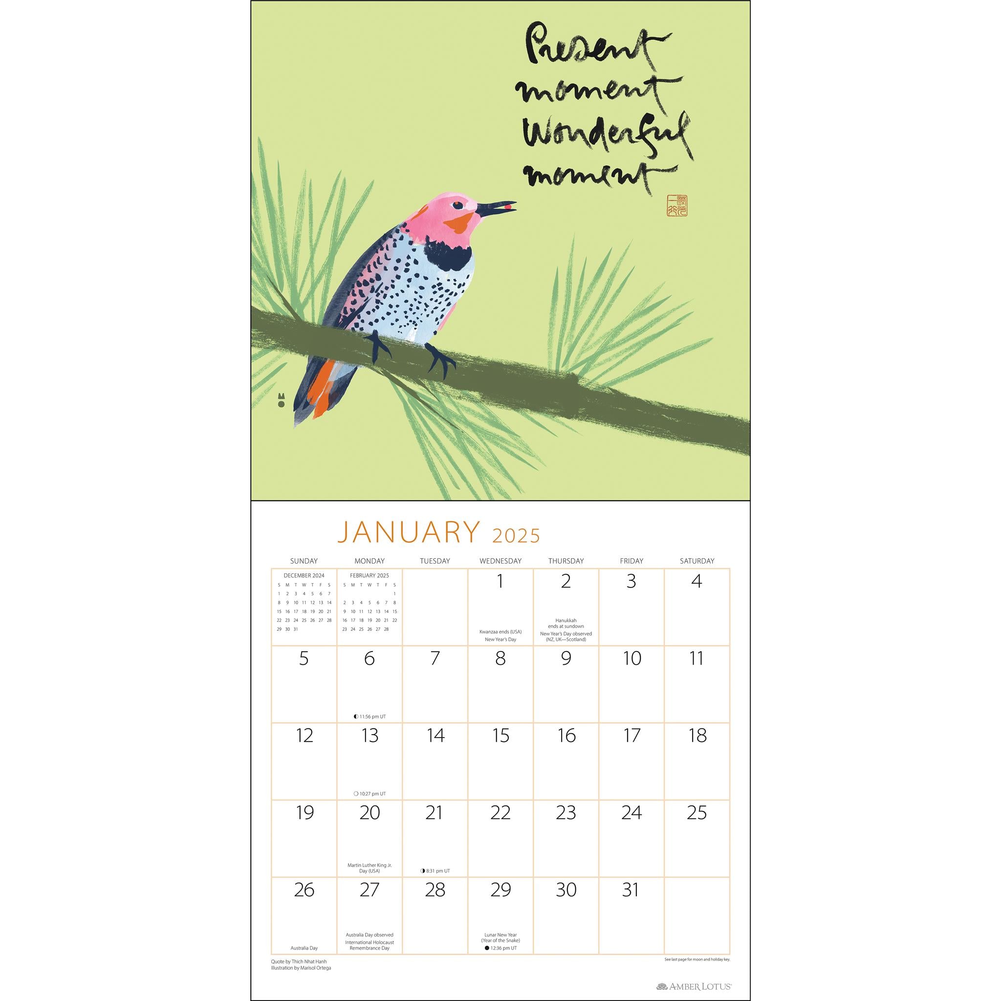 Thich Nhat Hanh Touching Peace Wall 2025 Calendar