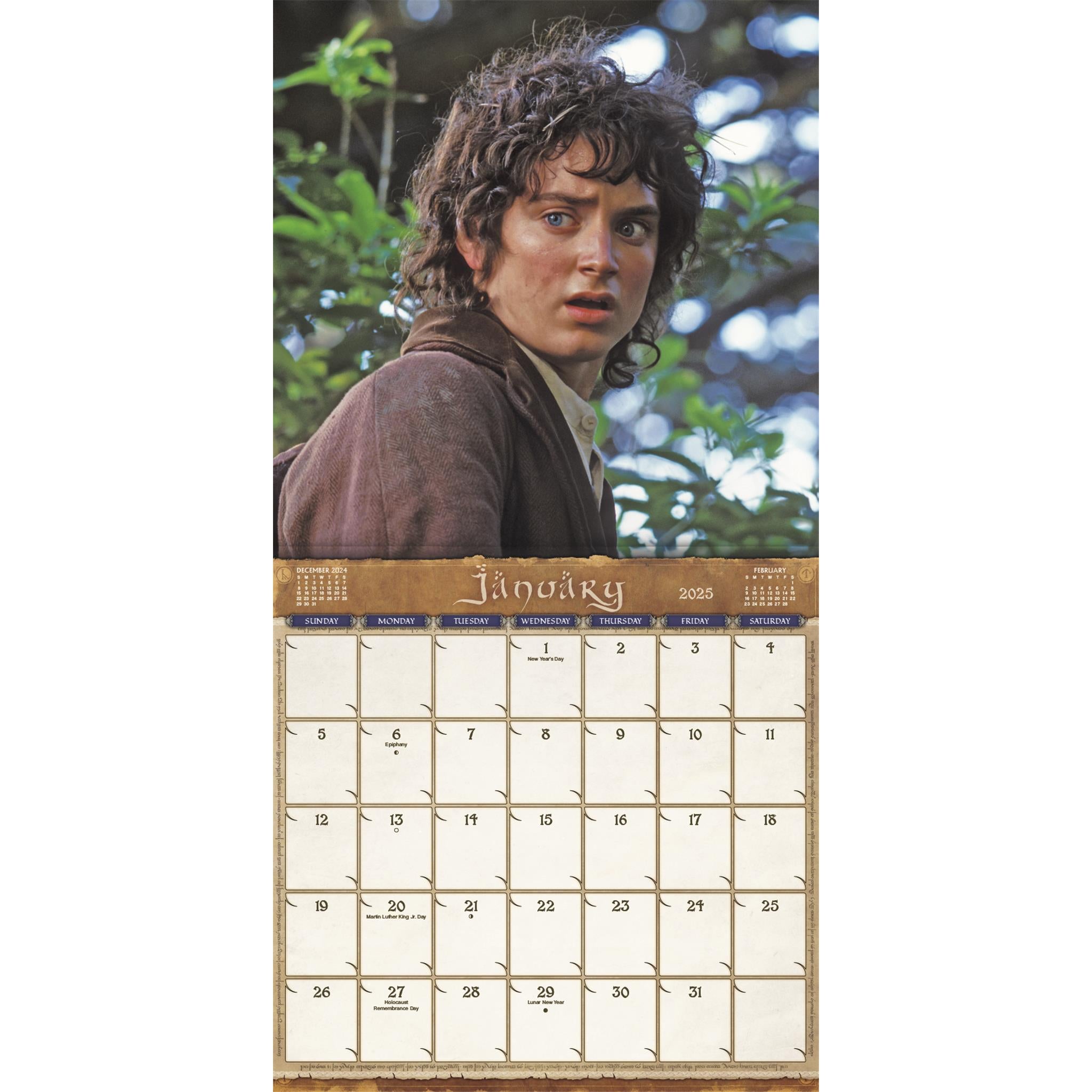 The Lord Of The Rings Collectors Edition Wall 2025 Calendar - Online Exclusive