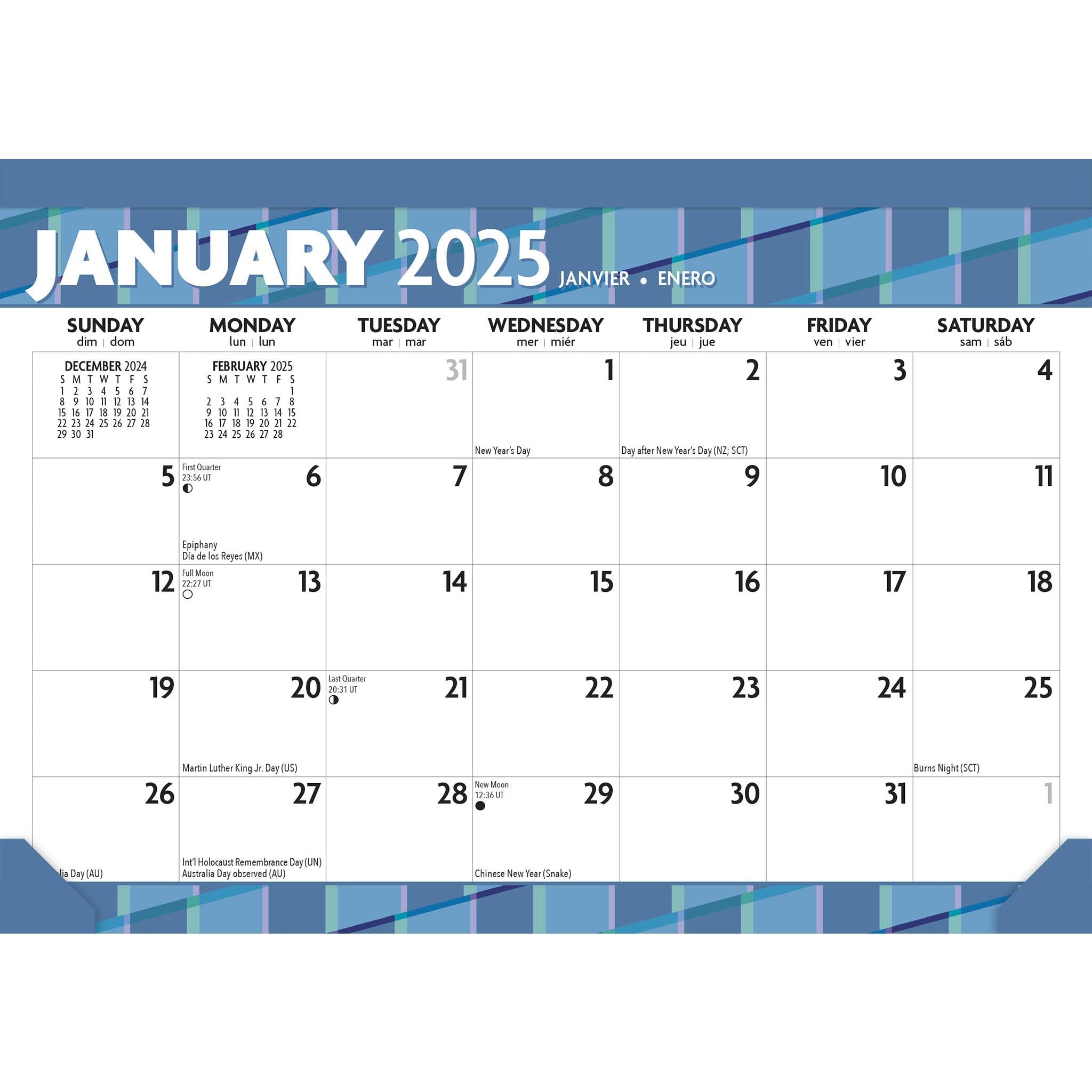 Large Print Desk Pad 2025 Calendar