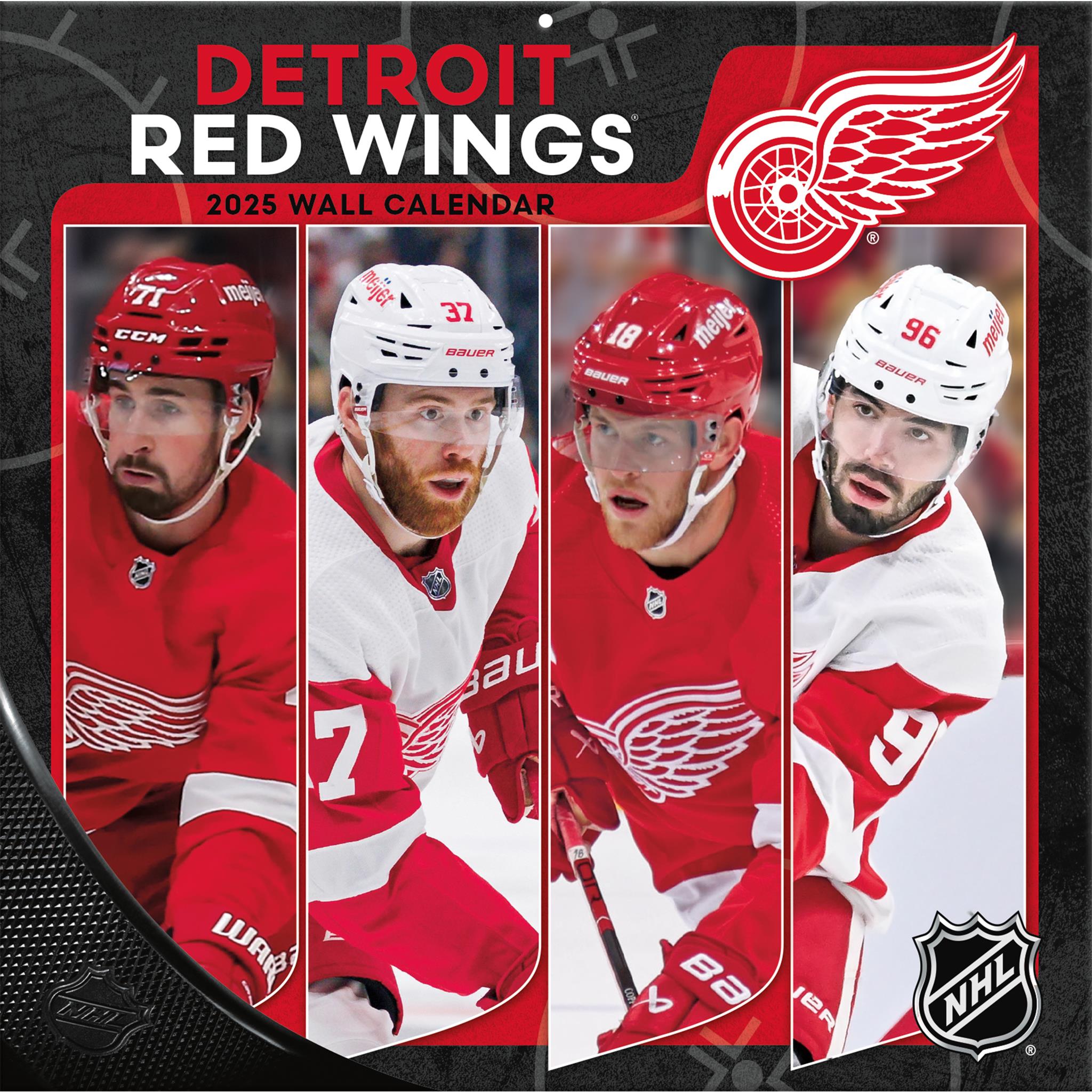 NHL Detroit Red Wings Wall 2025 Calendar