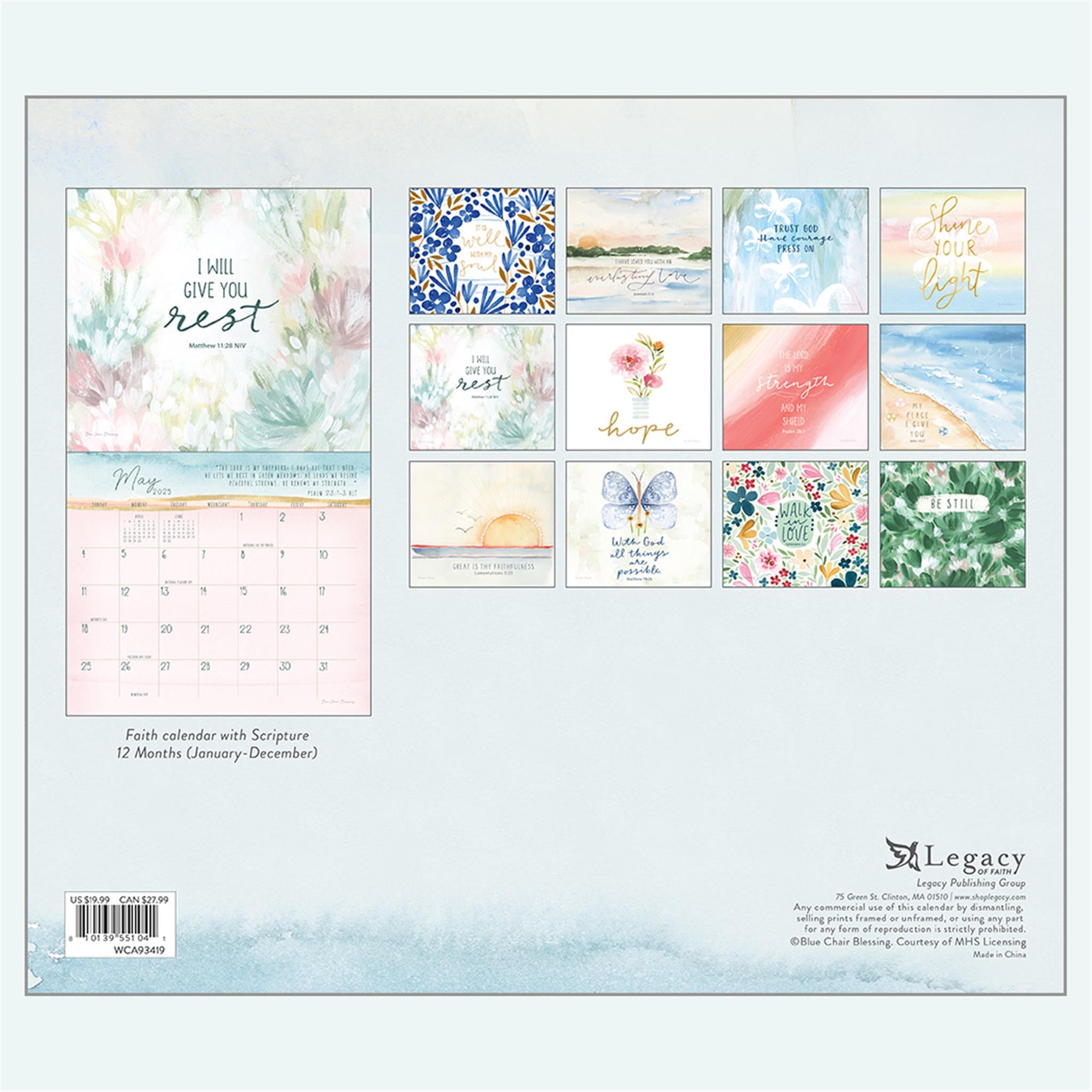 Grace Upon Grace Wall 2025 Calendar - Online Exclusive