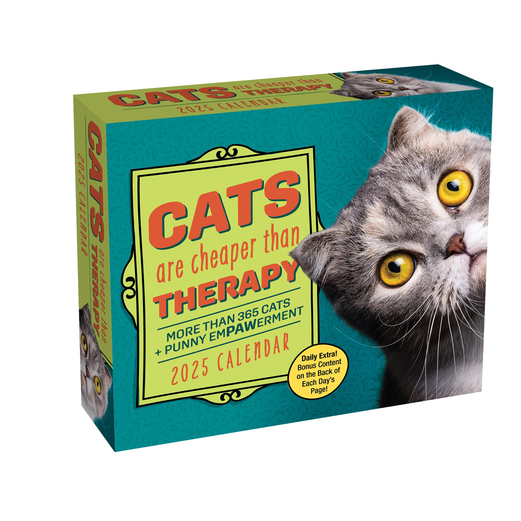 Cats Are Cheaper Than Therapy Box 2025 Calendar - Online Exclusive