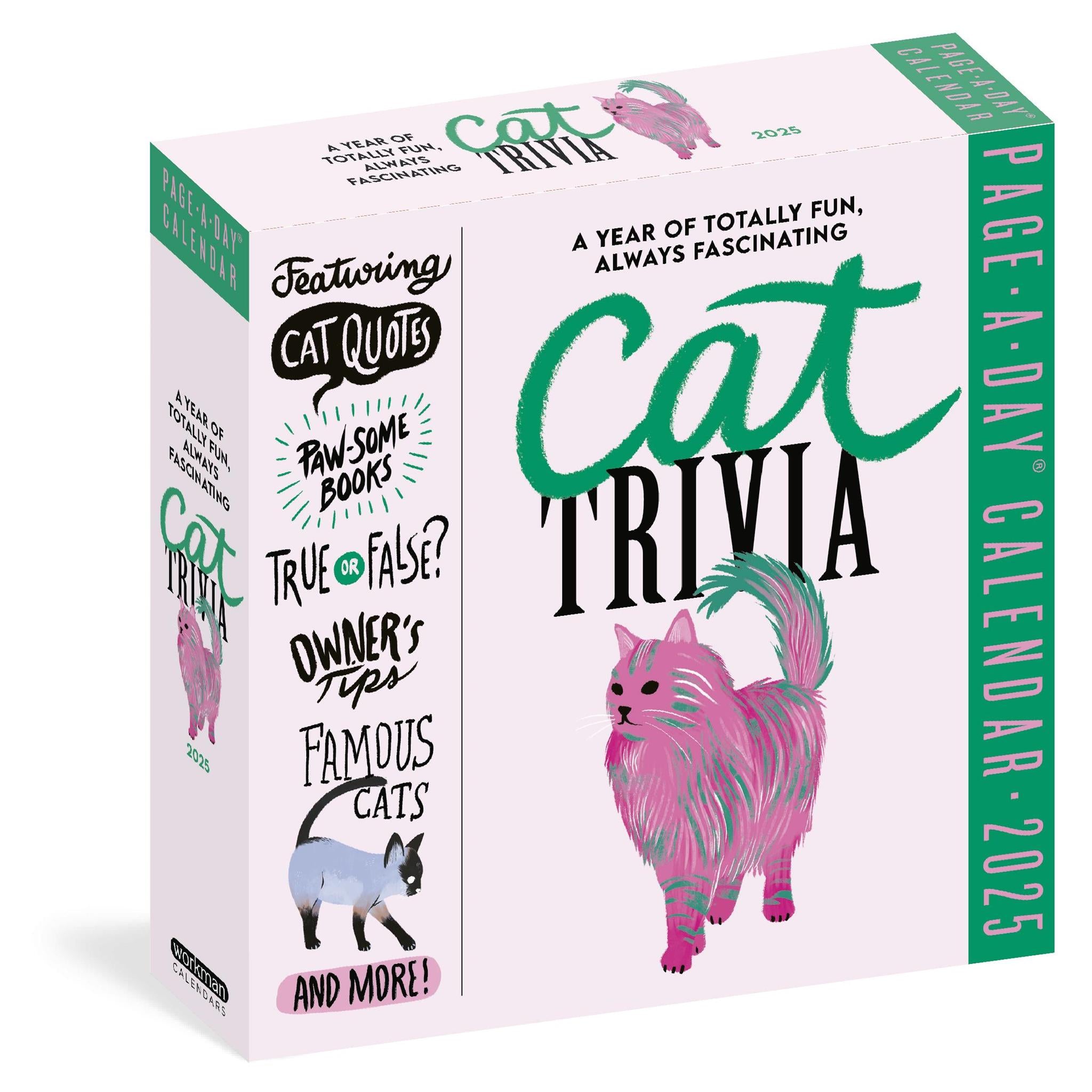 Cat Trivia Box 2025 Calendar