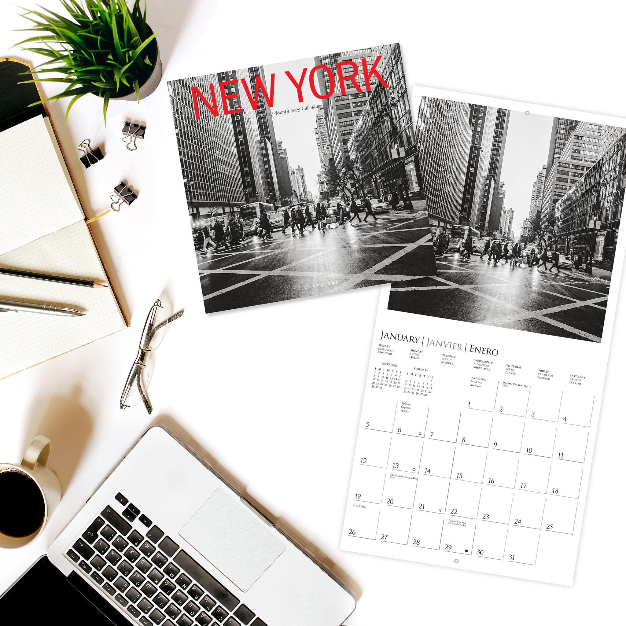 New York Wall 2025 Calendar - Online Exclusive