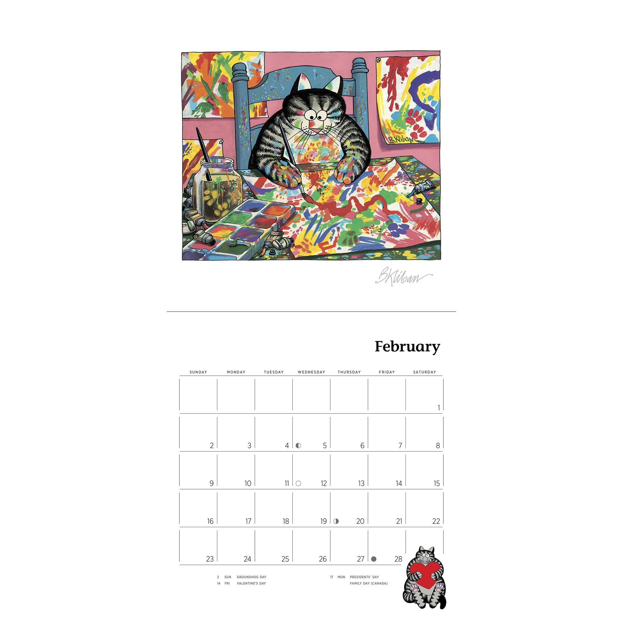 B Kliban Cat Mini 2025 Calendar - Online Exclusive