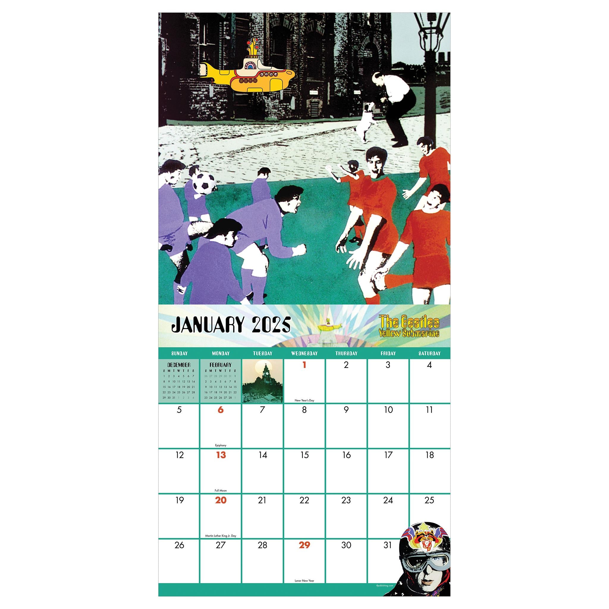 Beatles Yellow Submarine Wall 2025 Calendar - Online Exclusive