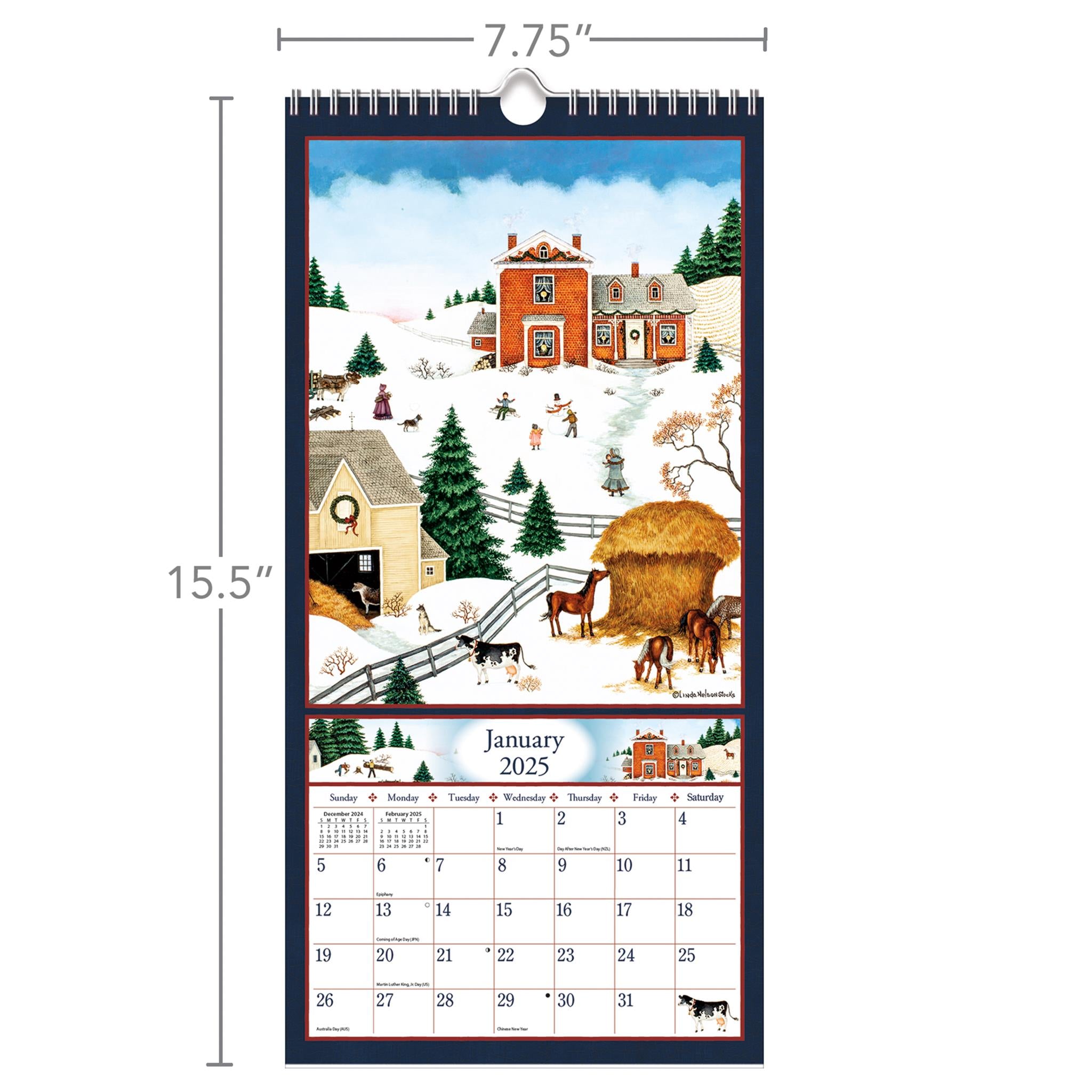 Linda Nelson Stocks Slim 2025 Calendar product image | Calendar Club Canada