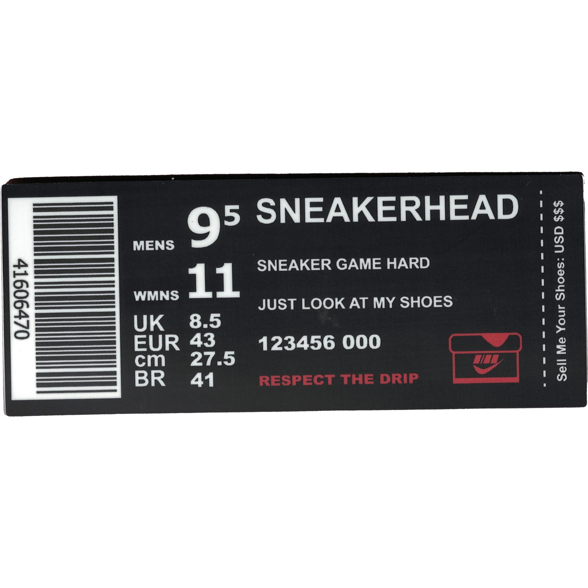 Sneakerhead Label Vinyl Sticker