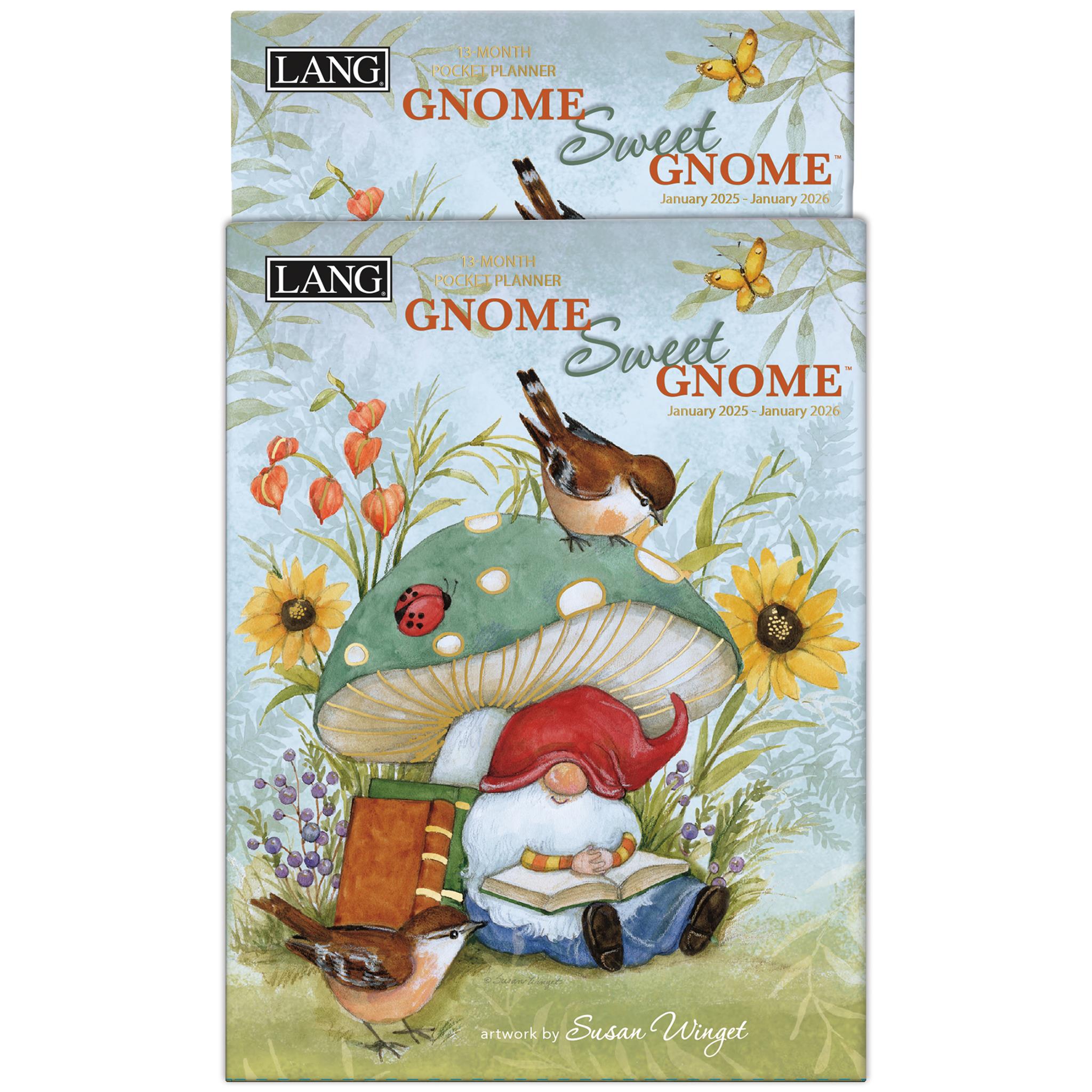 Gnome Sweet Gnome Monthly Pocket Planner 2025 Calendar