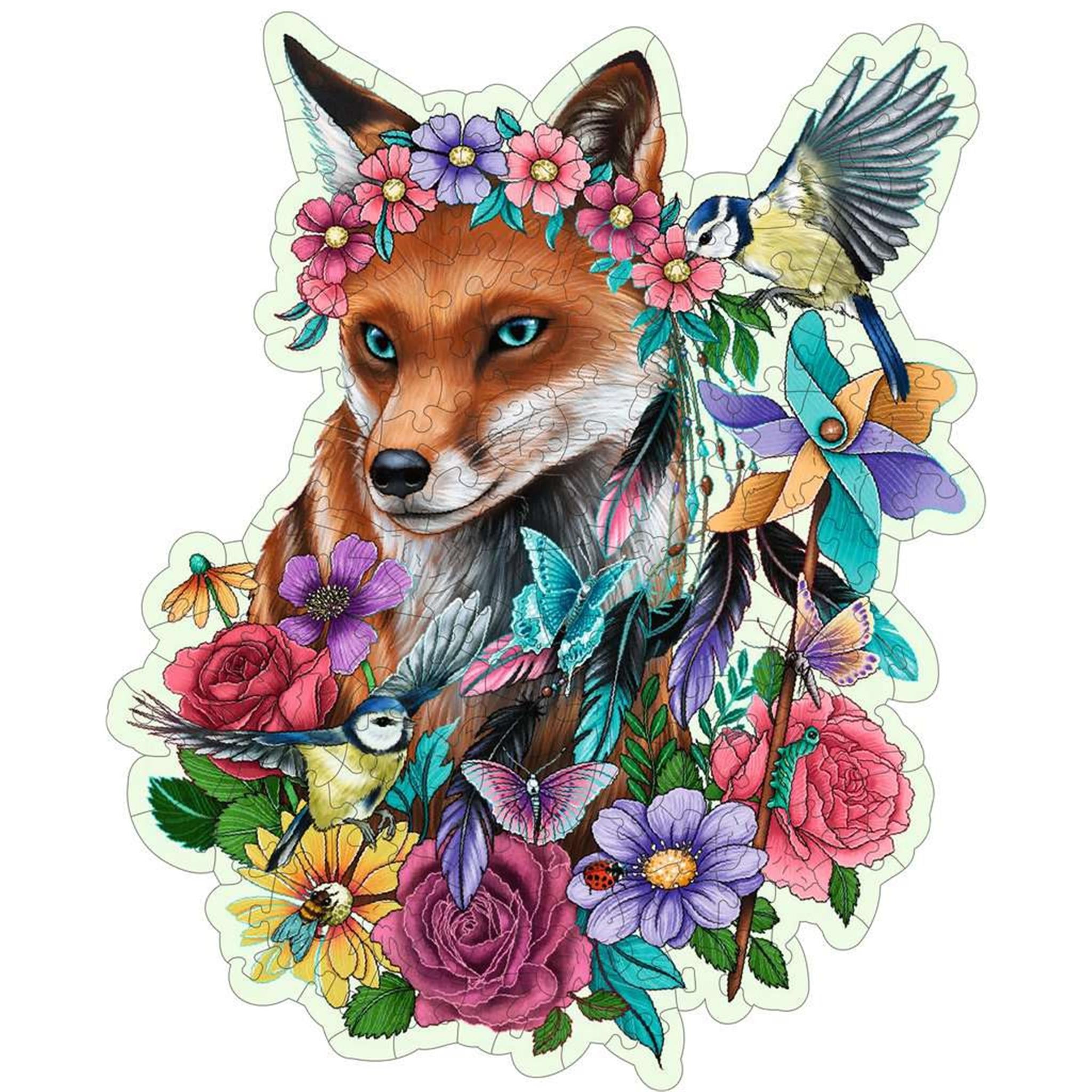 Colorful Fox Wooden 150 Piece Puzzle Ravensburger