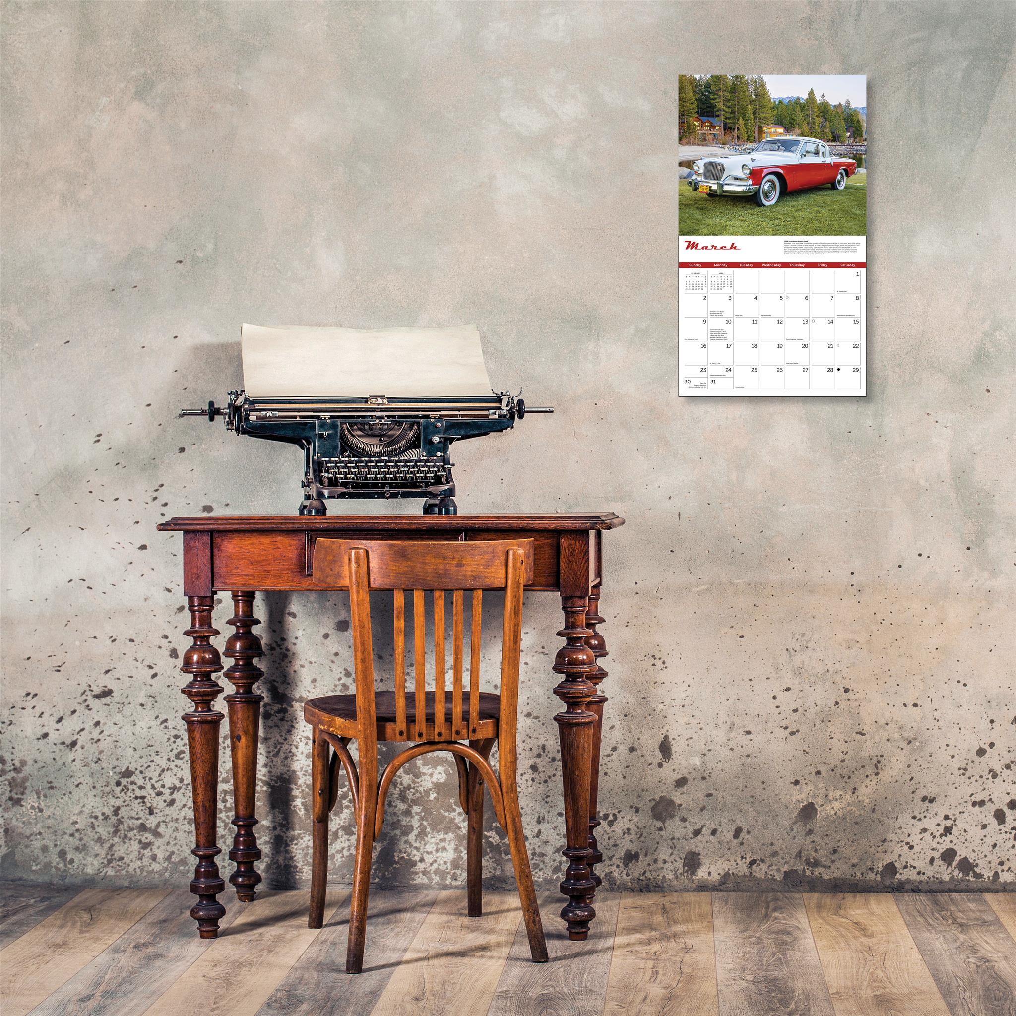 Classic Cars Wall 2025 Calendar