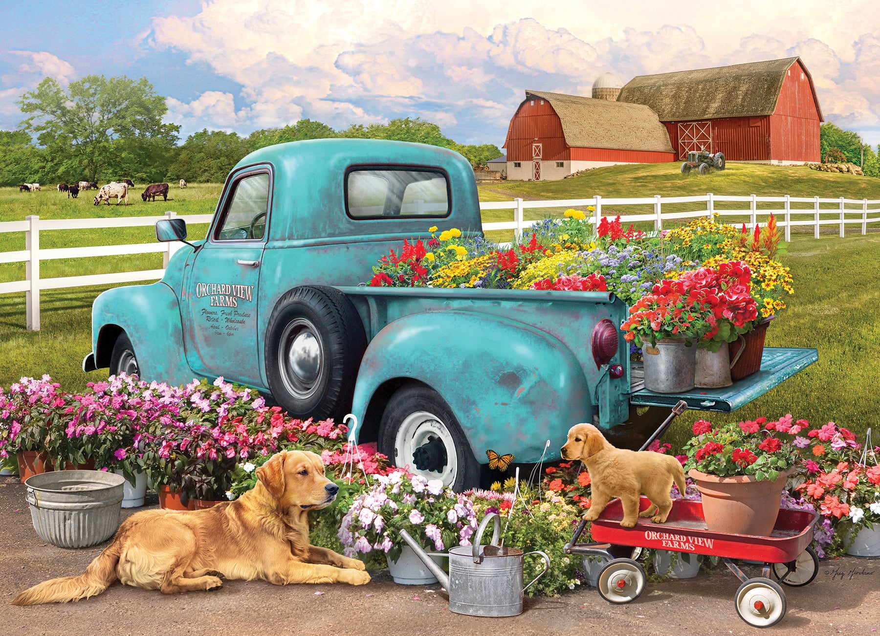 Flower Truck 1000 Piece Puzzle