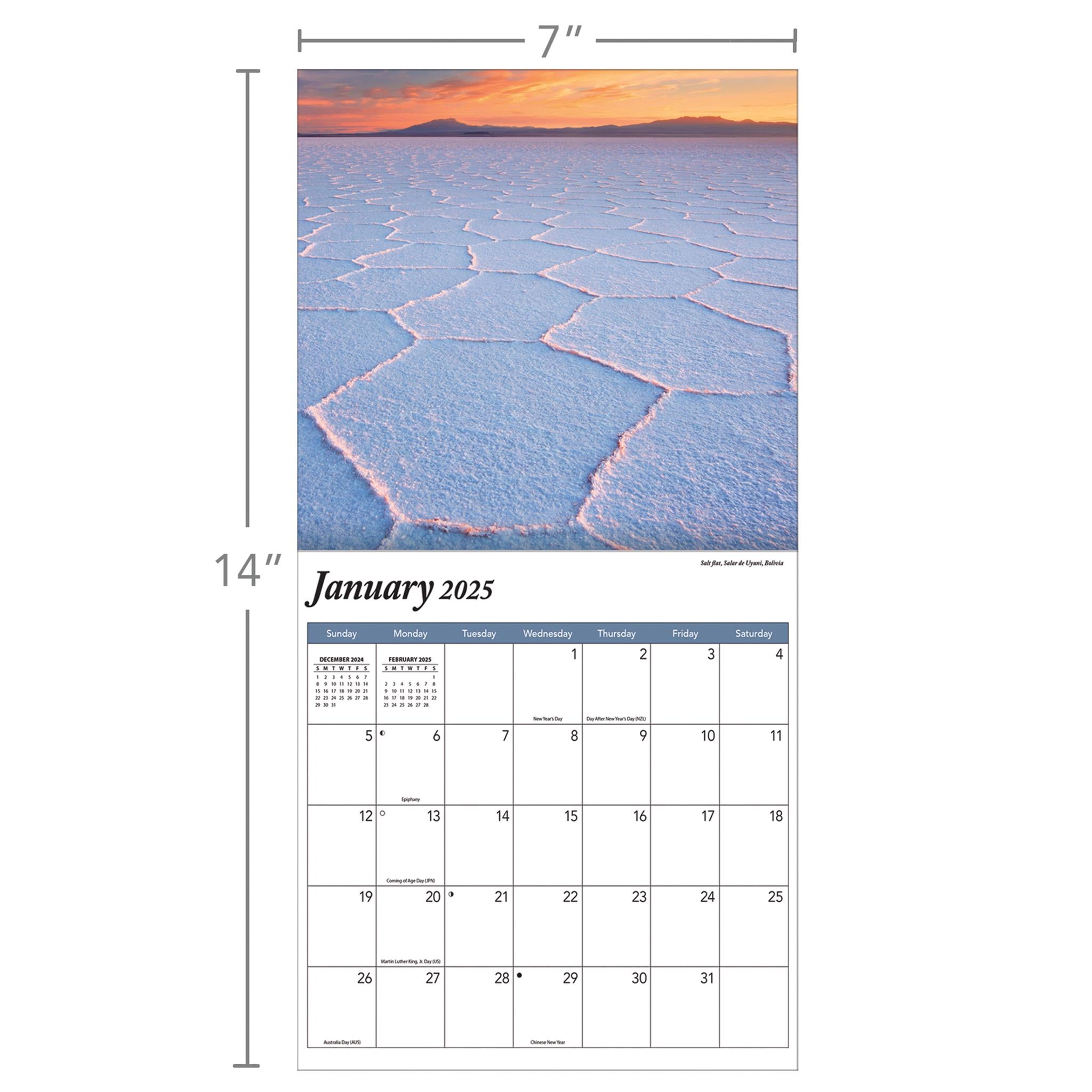 Natures Wonders Mini 2025 Calendar