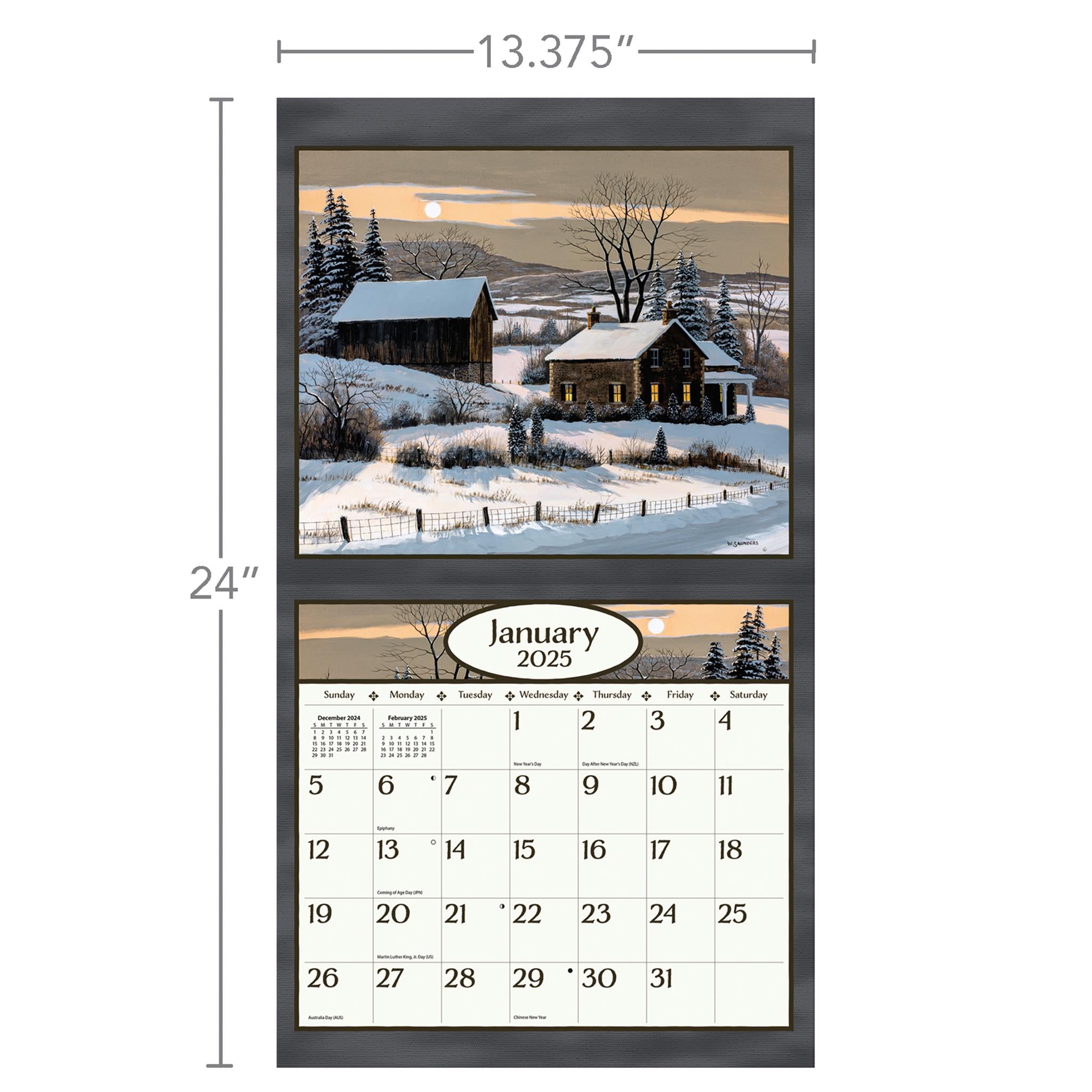 Road Home Wall 2025 Calendar