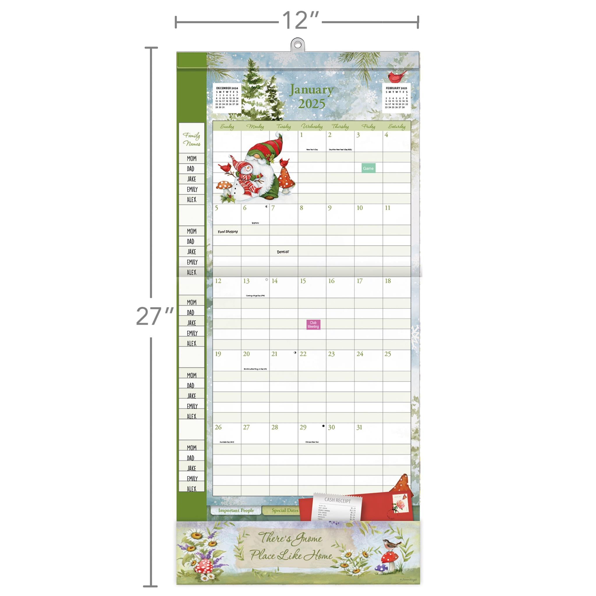 Gnomes Plan It Plus Wall 2025 Calendar