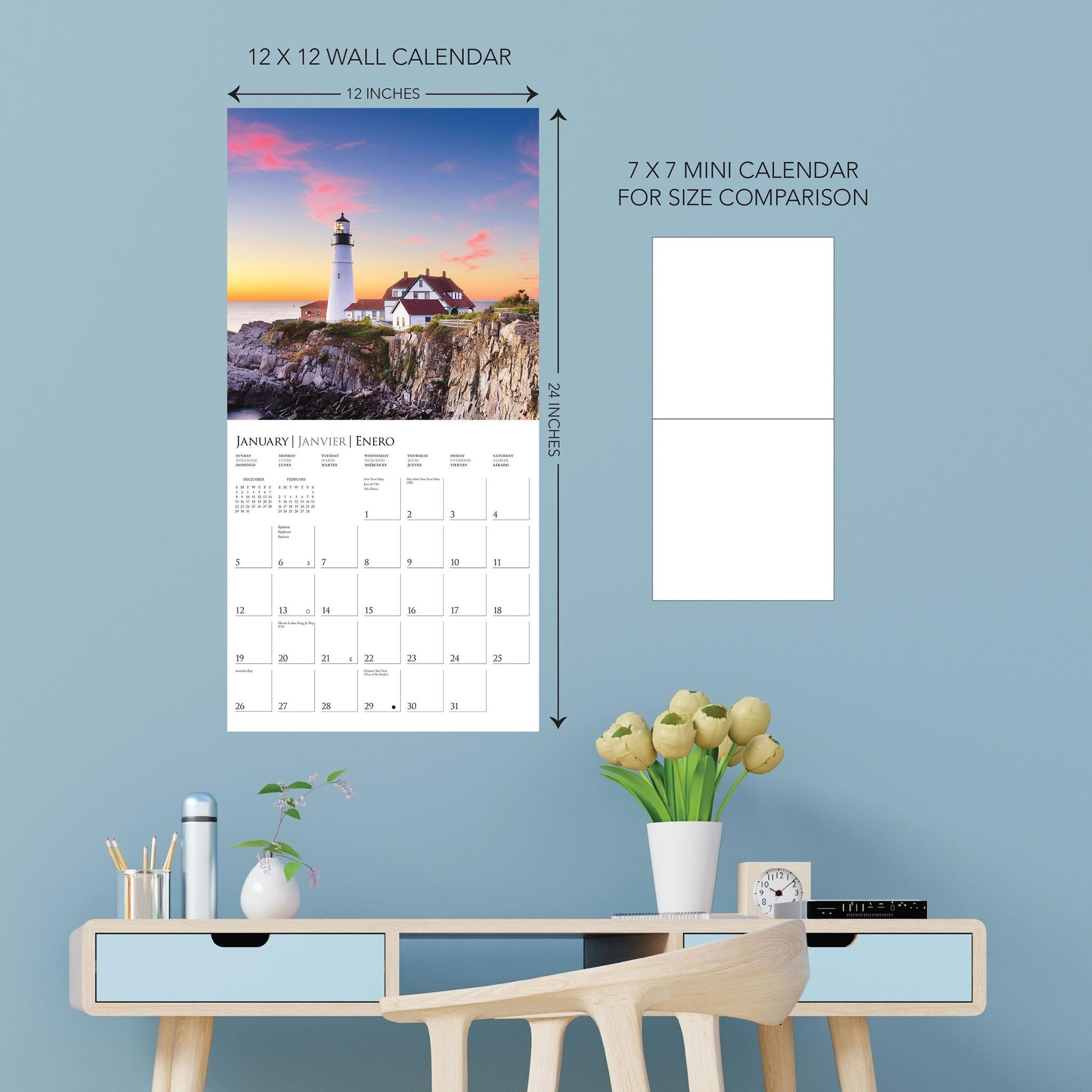 Lighthouses Wall 2025 Calendar - Online Exclusive