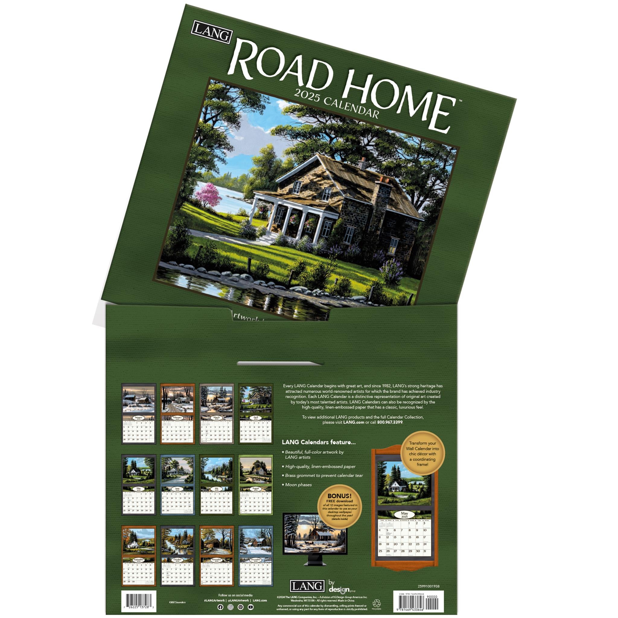 Road Home Wall 2025 Calendar