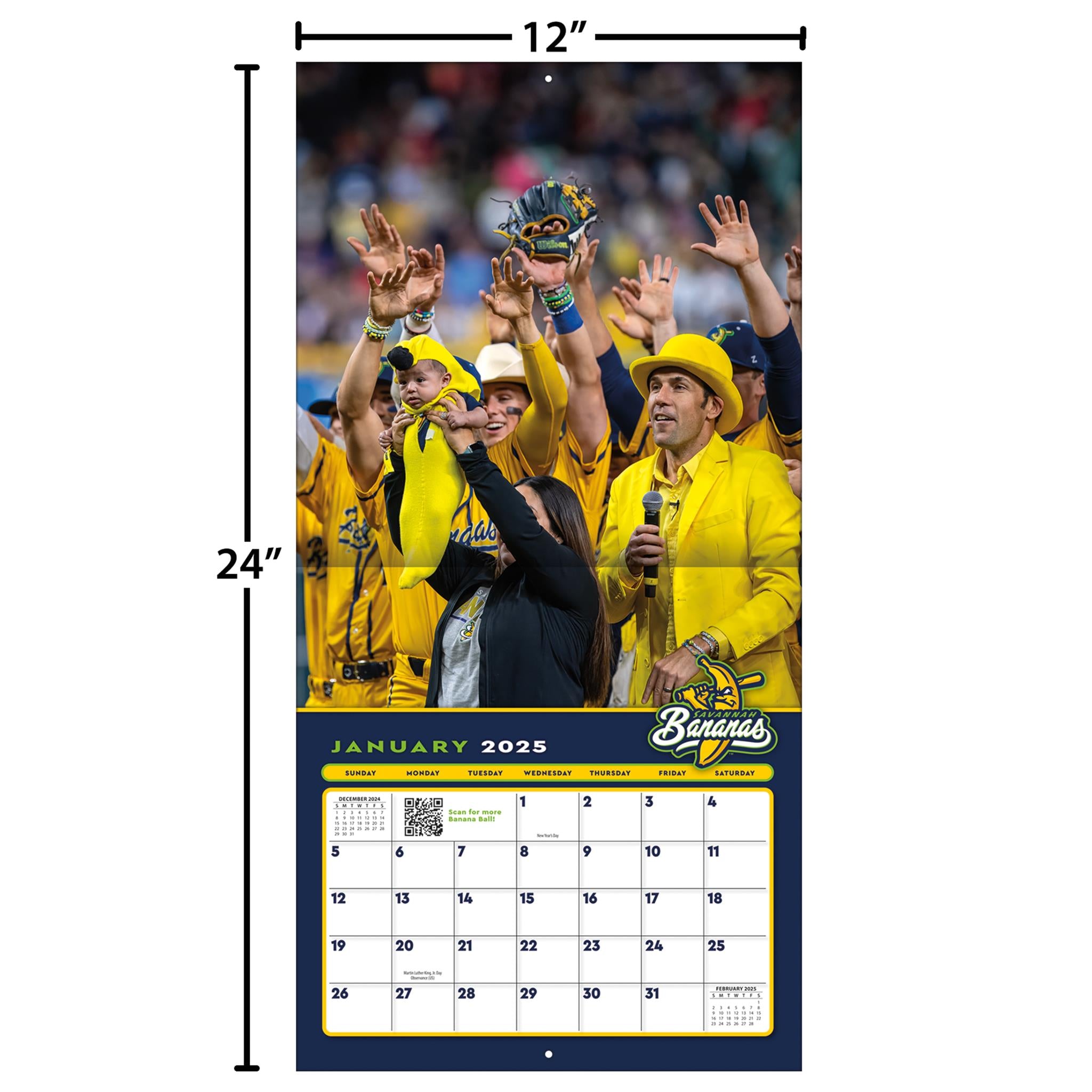 Savannah Bananas Baseball Wall 2025 Calendar - Online Exclusive