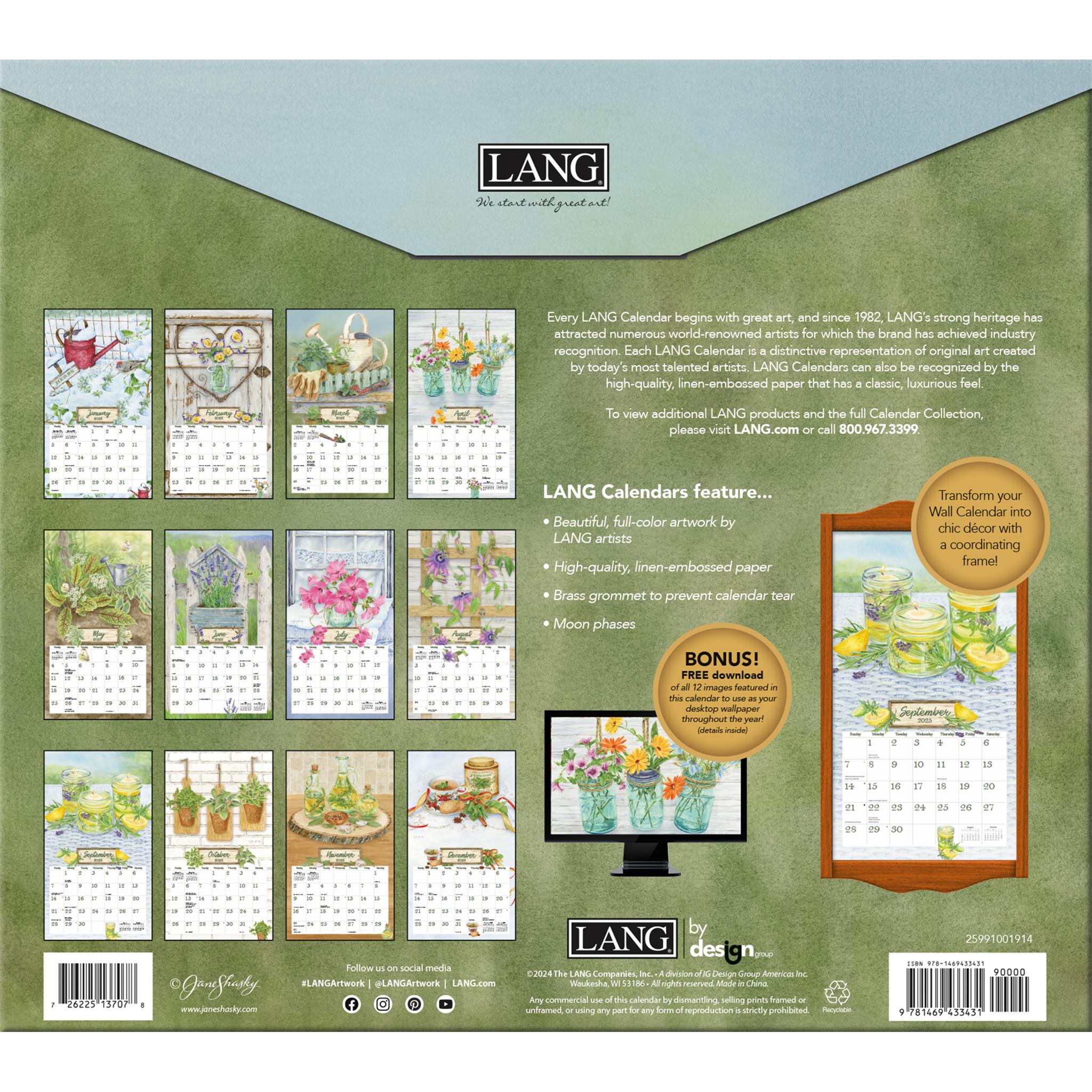 Herb Garden Wall 2025 Calendar - Online Exclusive