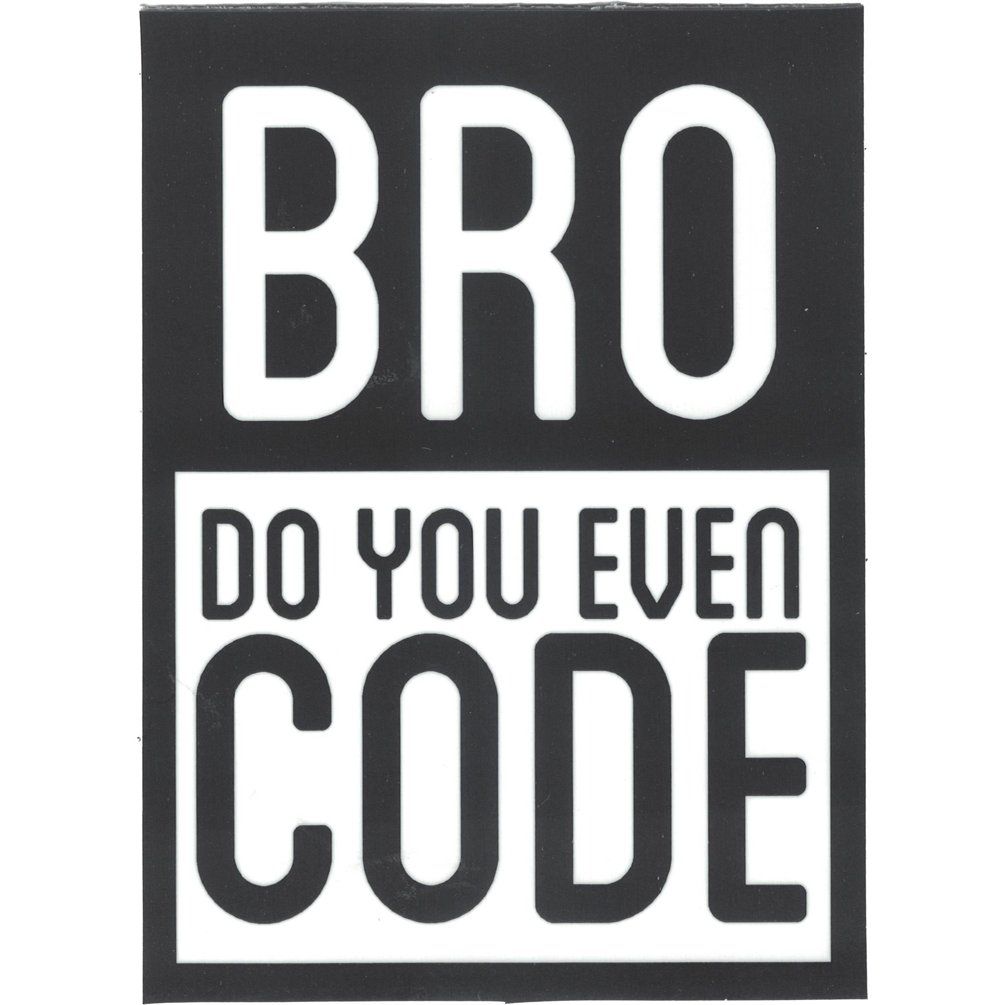 Bro Do You Even Code Vinyl Sticker