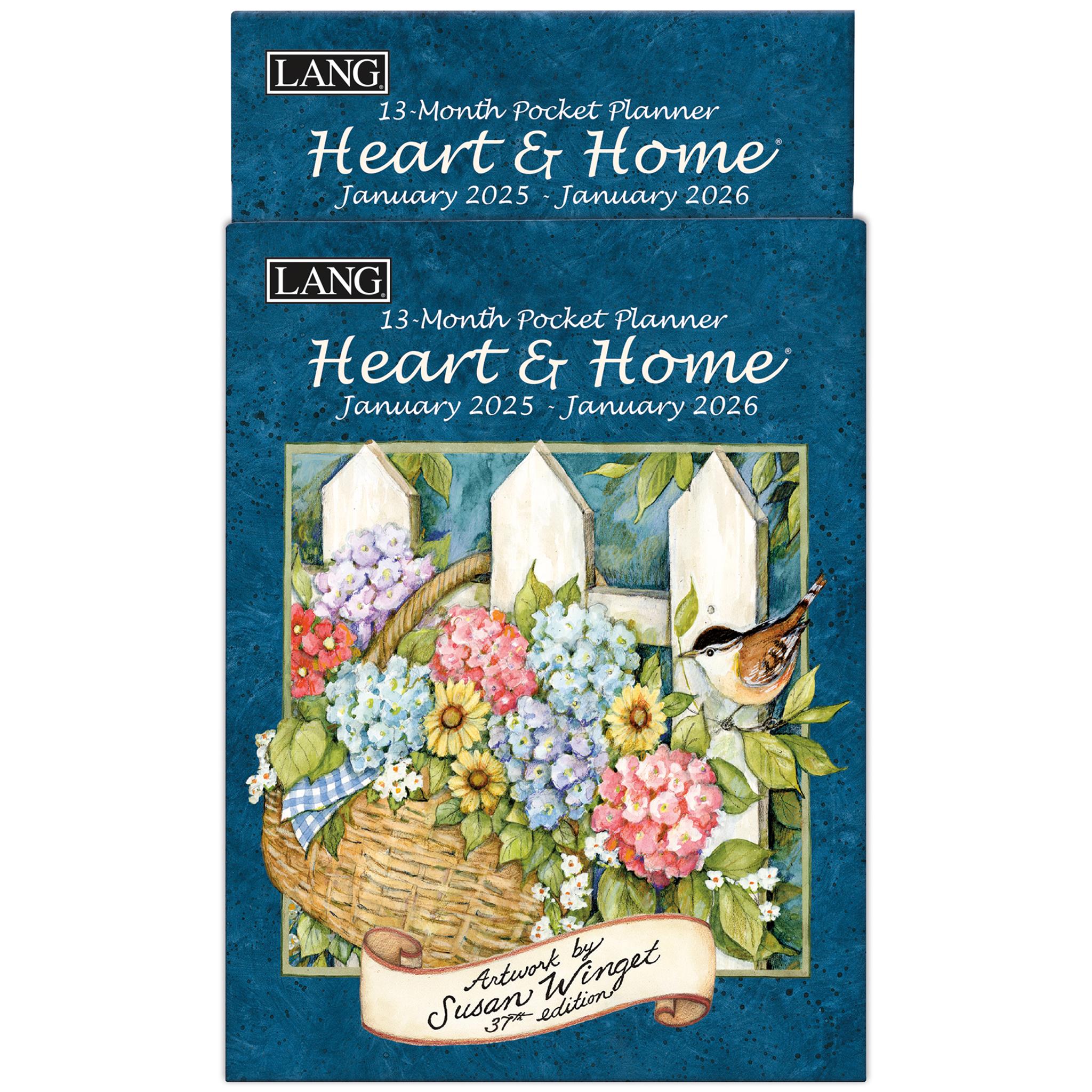 Heart And Home Monthly Pocket Planner 2025 Calendar