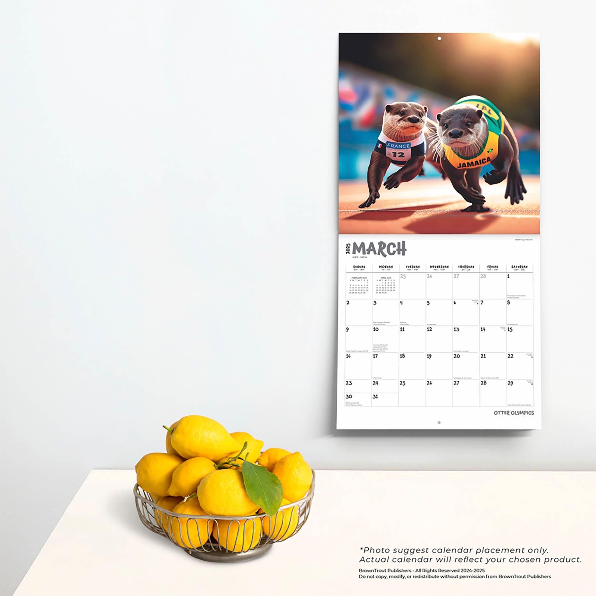 Otter Olympics Wall 2025 Calendar - Online Exclusive