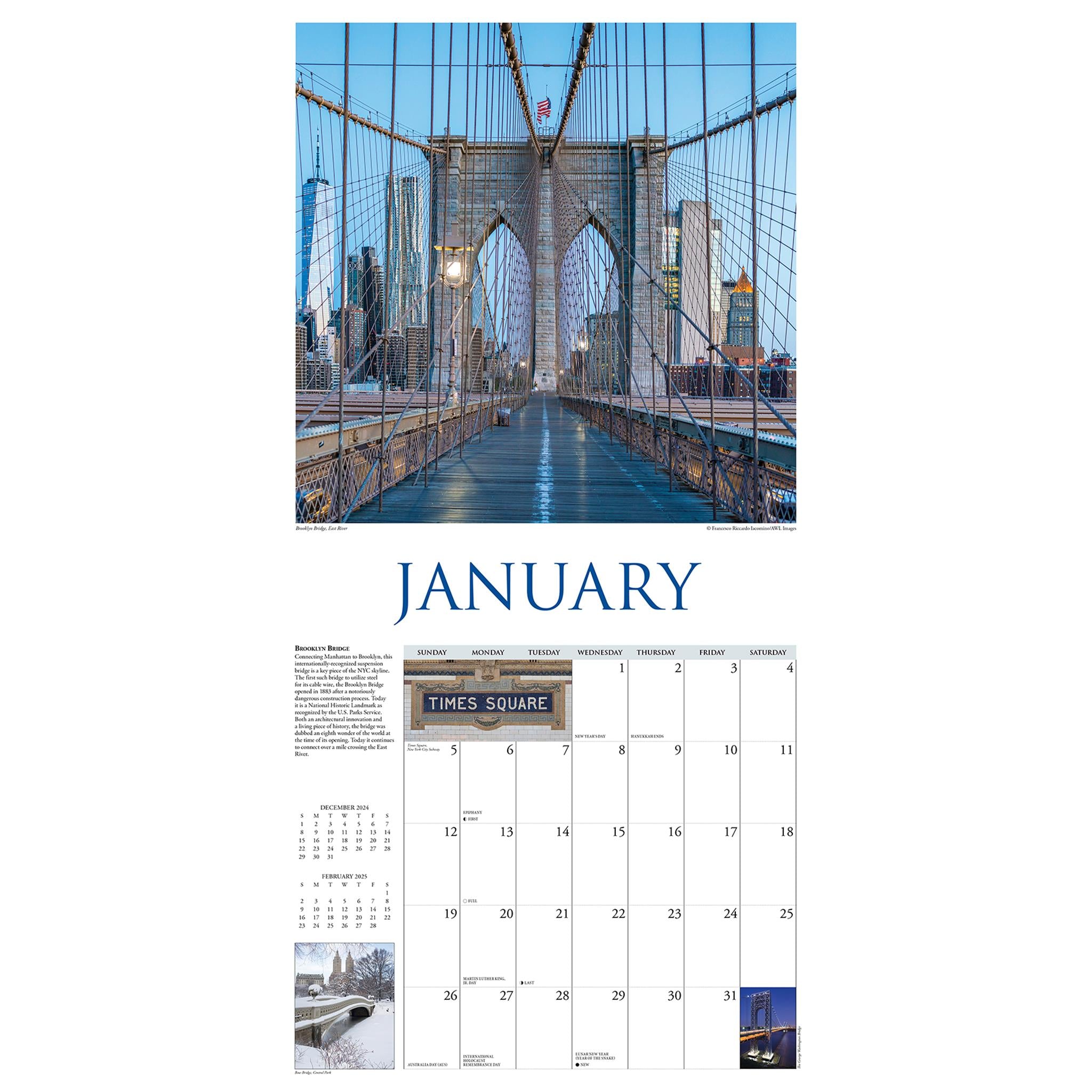 Walk In New York City Wall 2025 Calendar - Online Exclusive