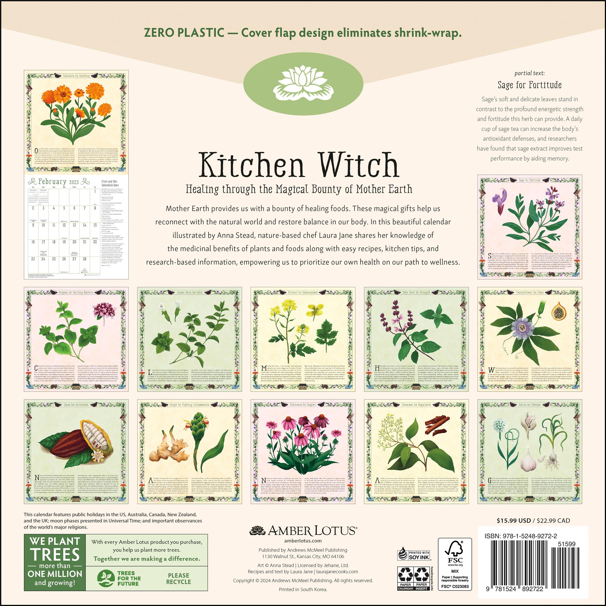 Kitchen Witch Wall 2025 Calendar - Online Exclusive