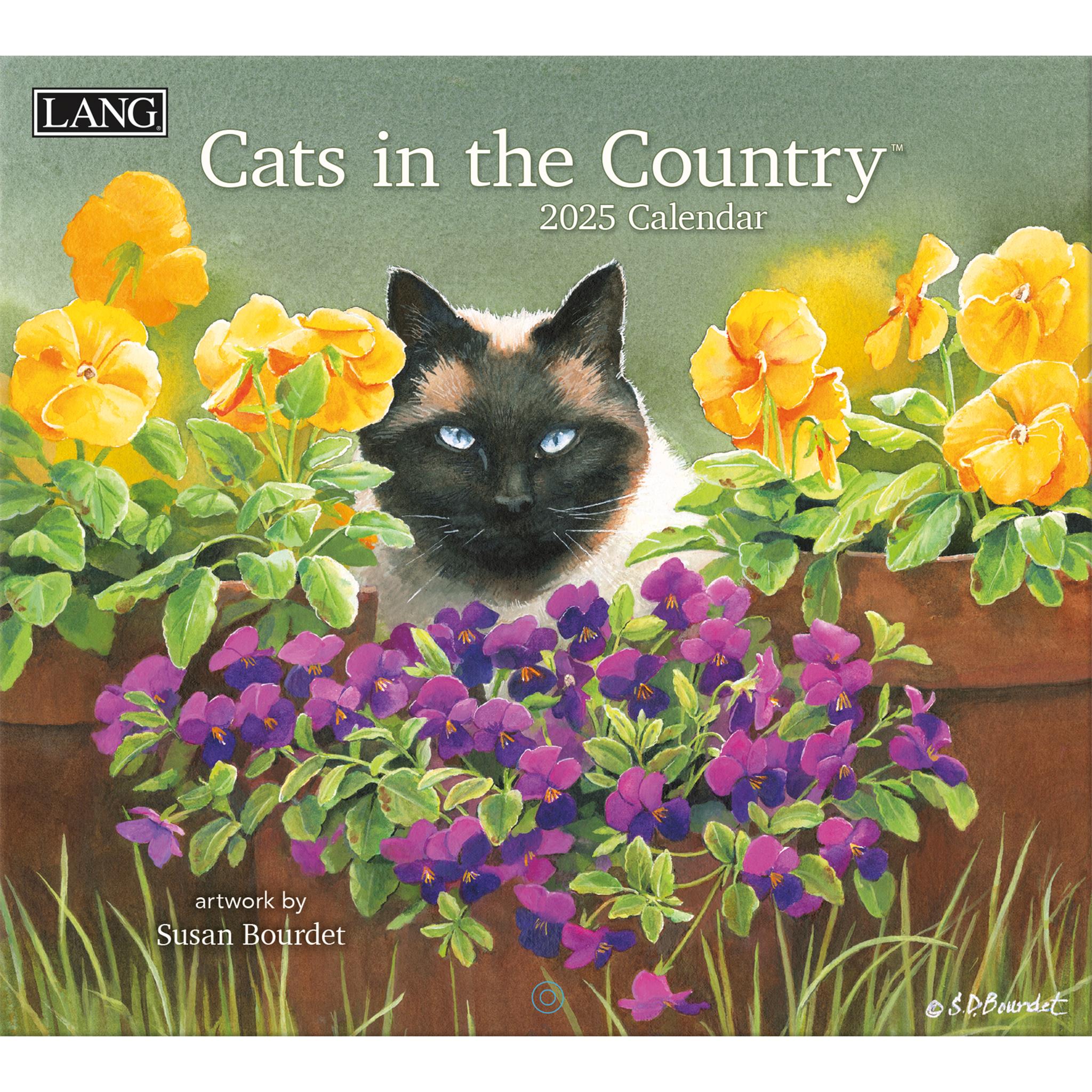 Cats In The Country Wall 2025 Calendar