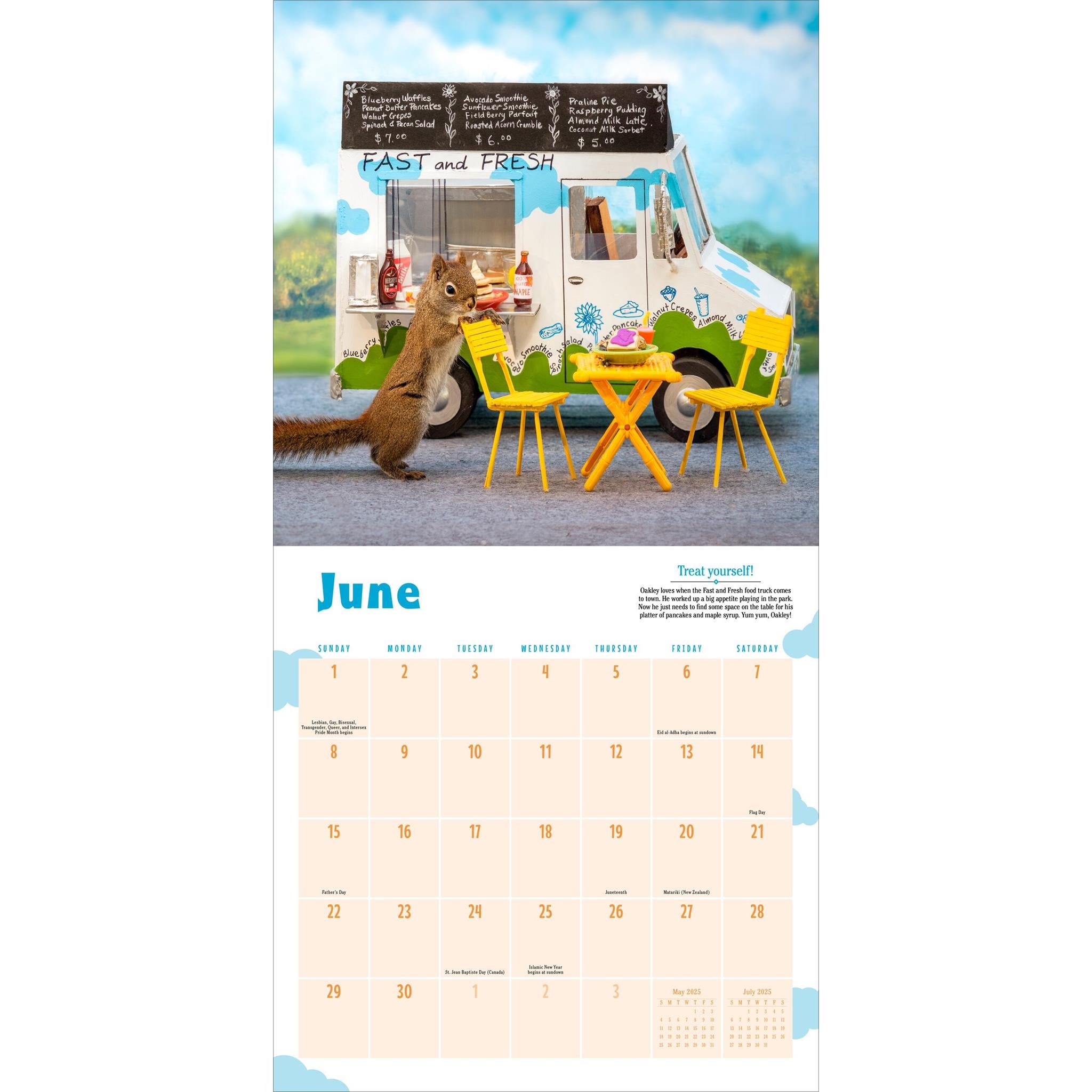 Secret Life Of Squirrels Wall 2025 Calendar