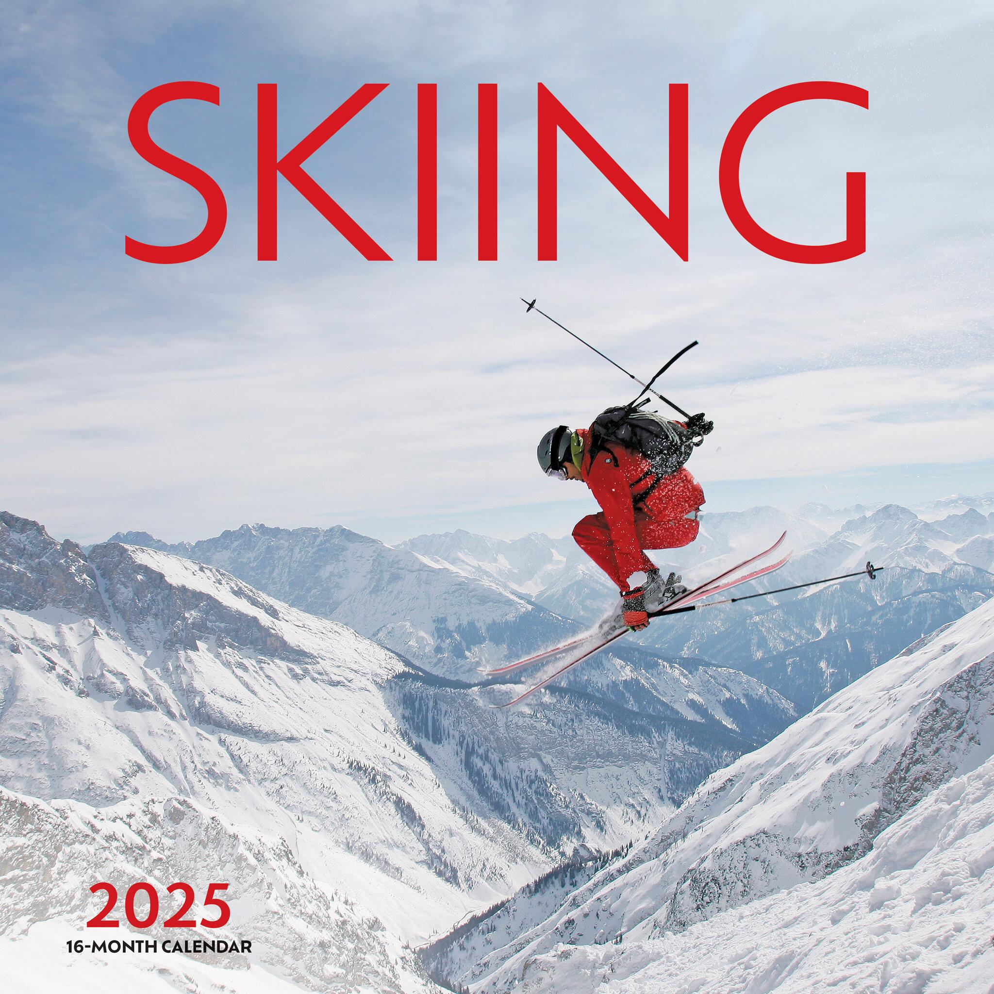 Skiing Wall 2025 Calendar