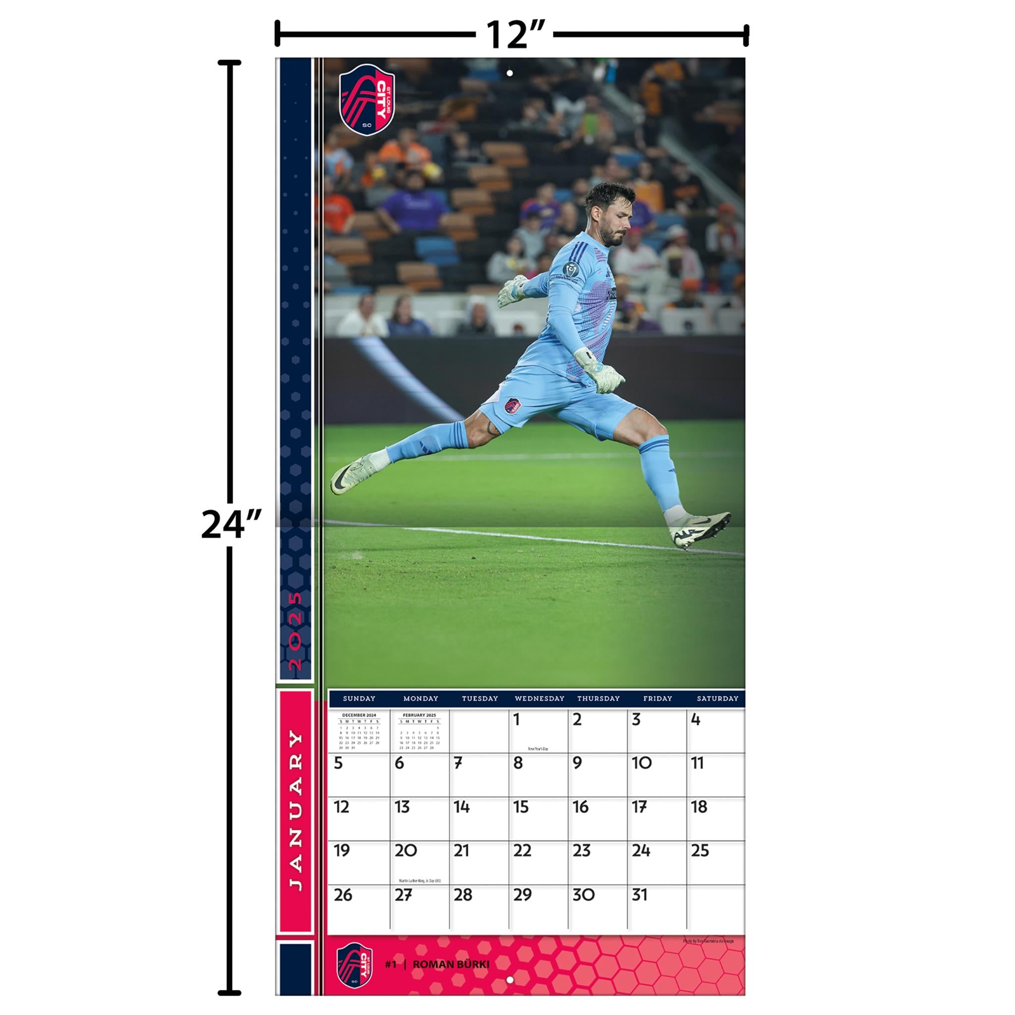 MLS St Louis City Wall 2025 Calendar - Online Exclusive