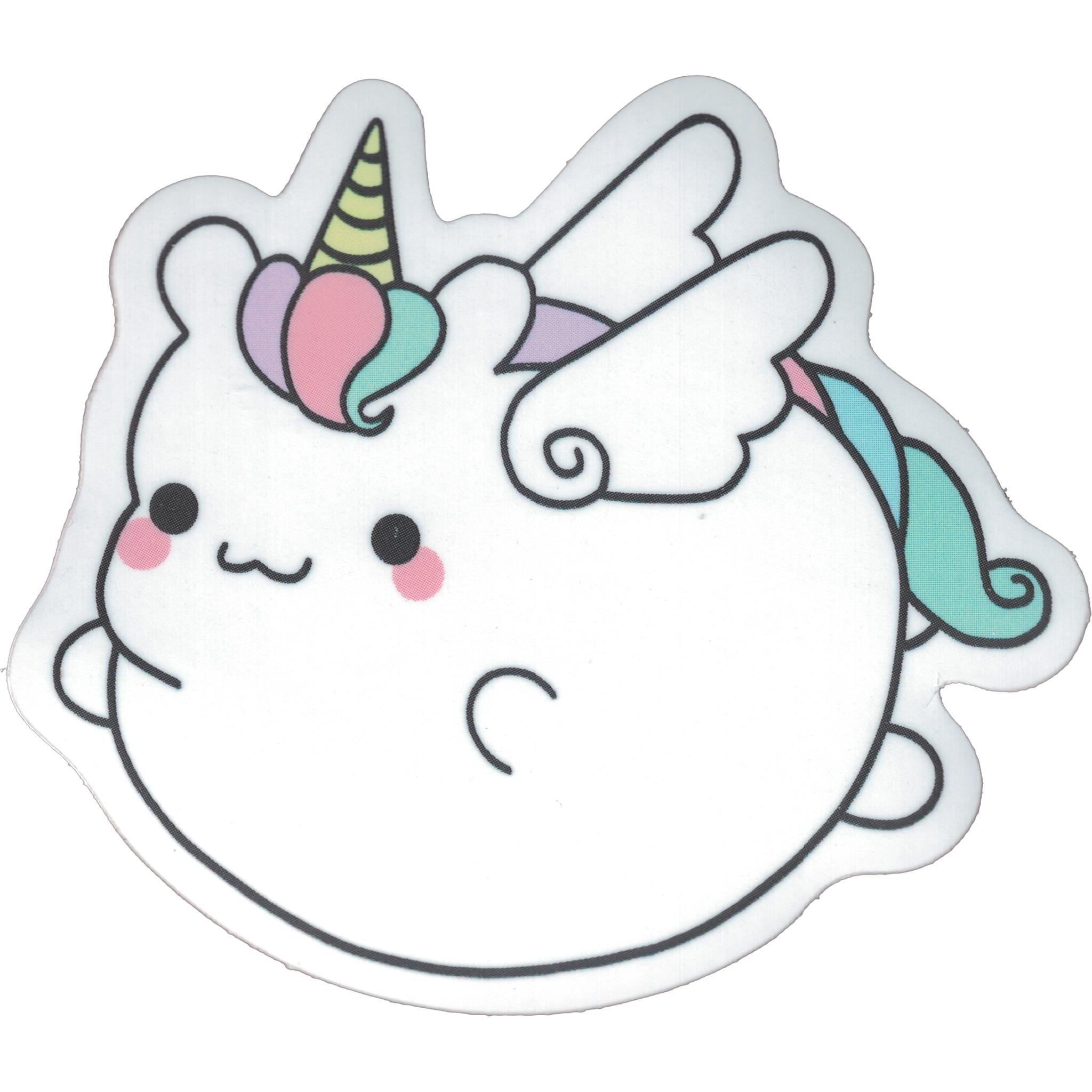 Chubby Unicorn Vinyl Sticker