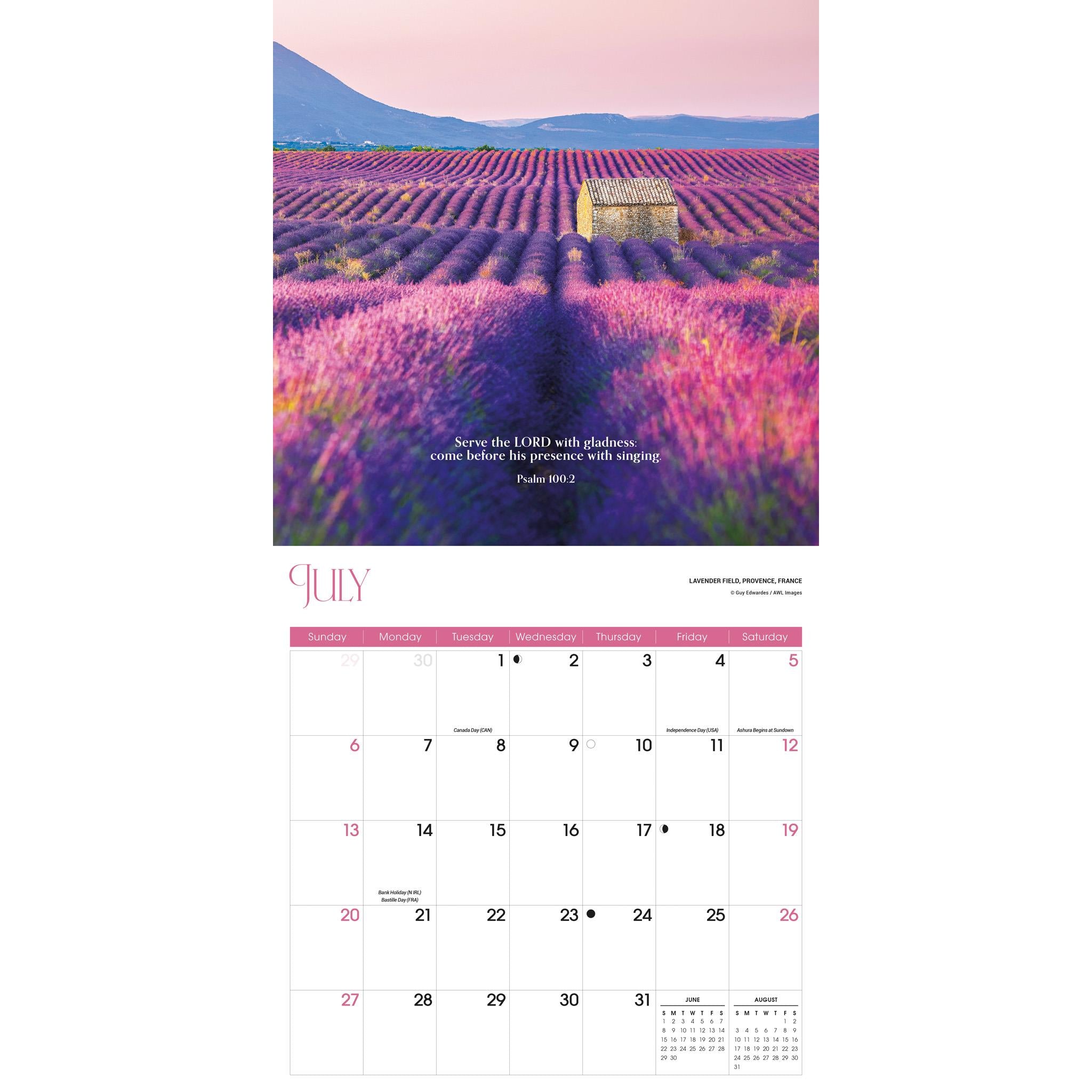 Psalms Wall 2025 Calendar