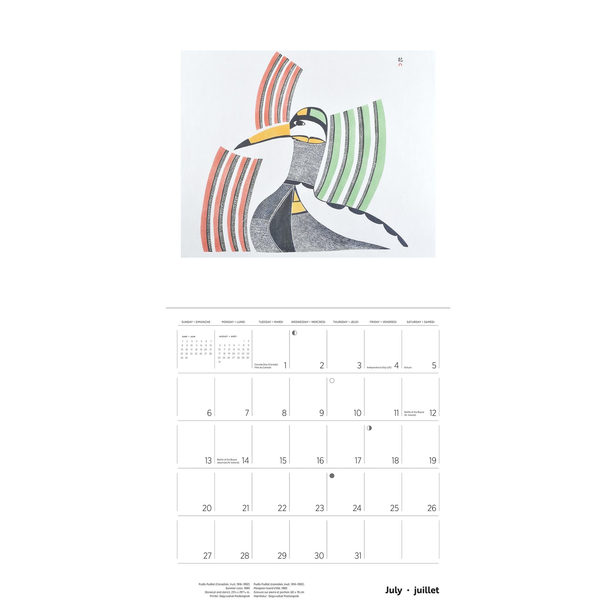 Inuit Art Cape Dorset Special Edition Wall 2025 Calendar