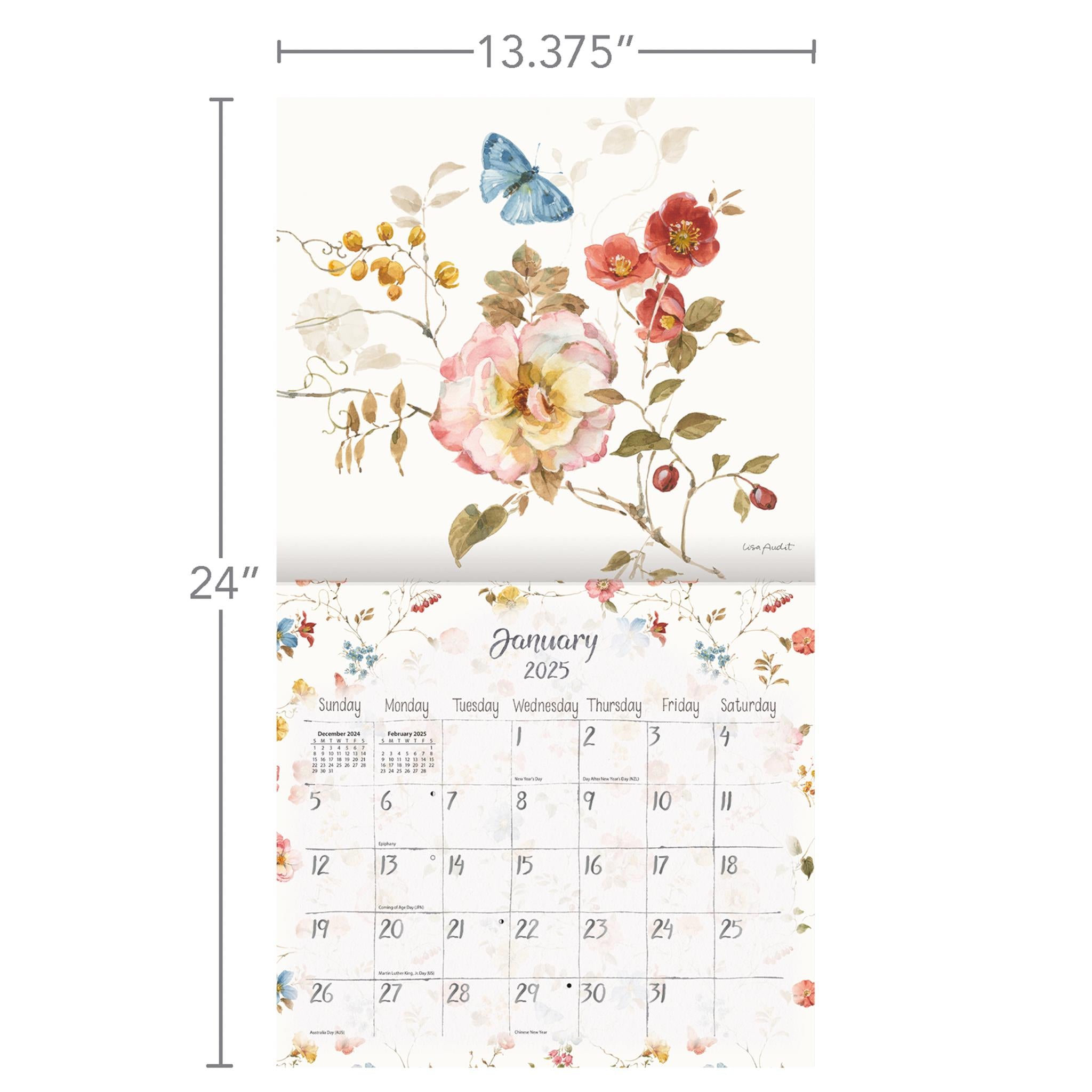 Watercolor Seasons Wall 2025 Calendar - Online Exclusive