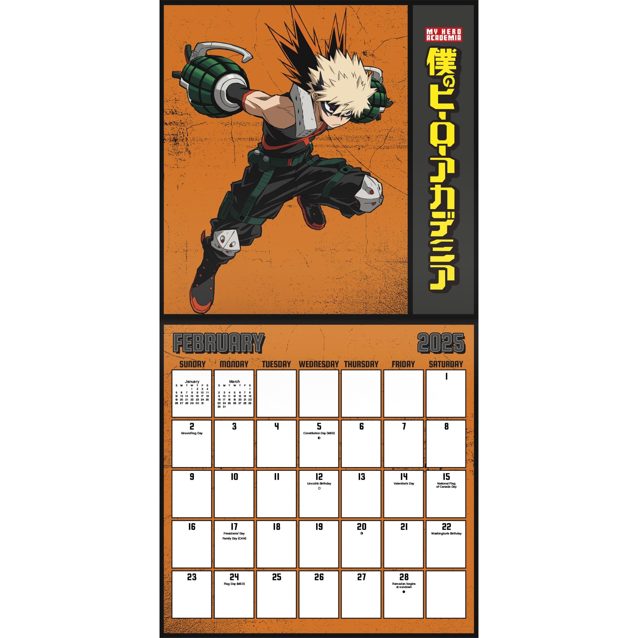 My Hero Academia Wall 2025 Calendar - Online Exclusive