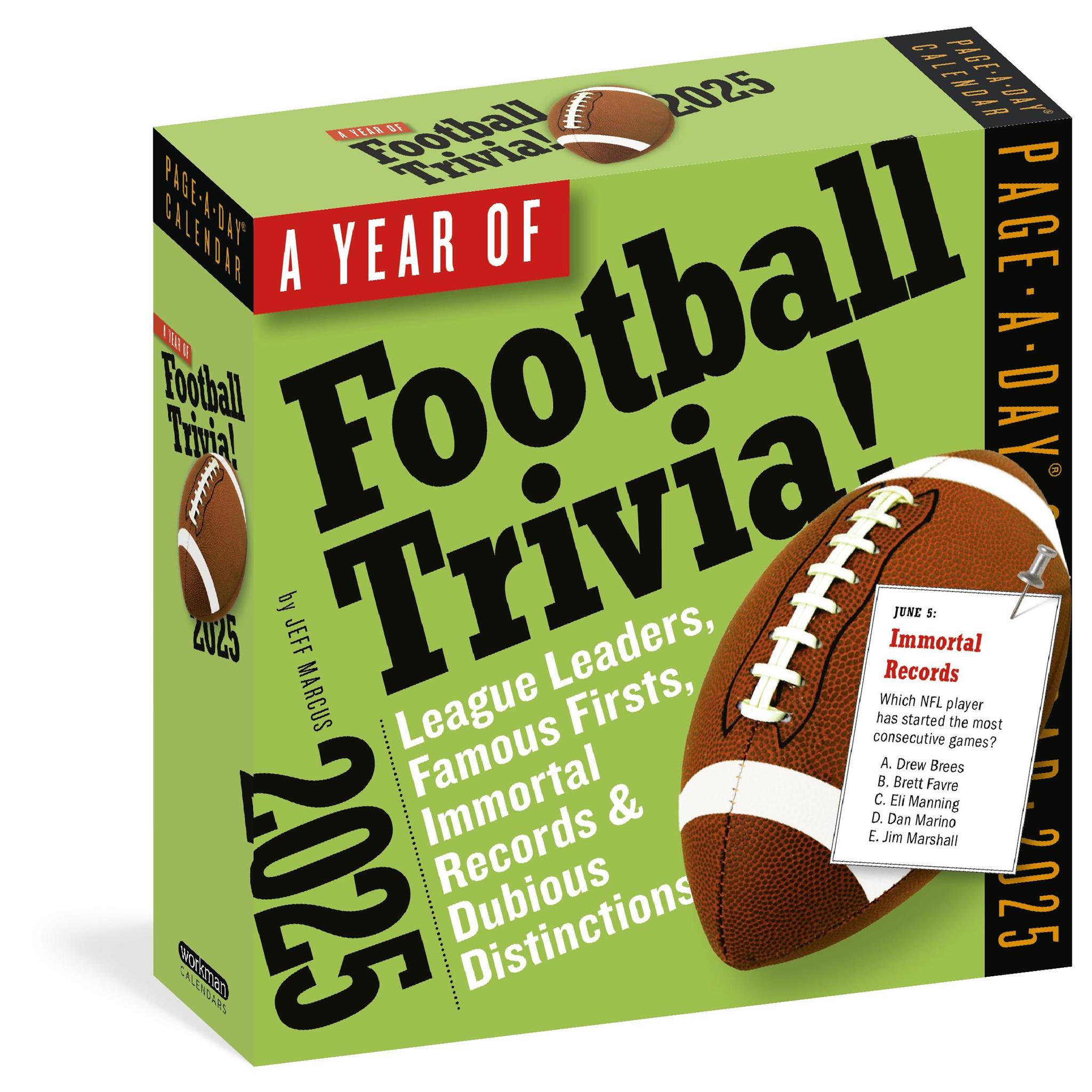 Year Of Football Trivia Box 2025 Calendar