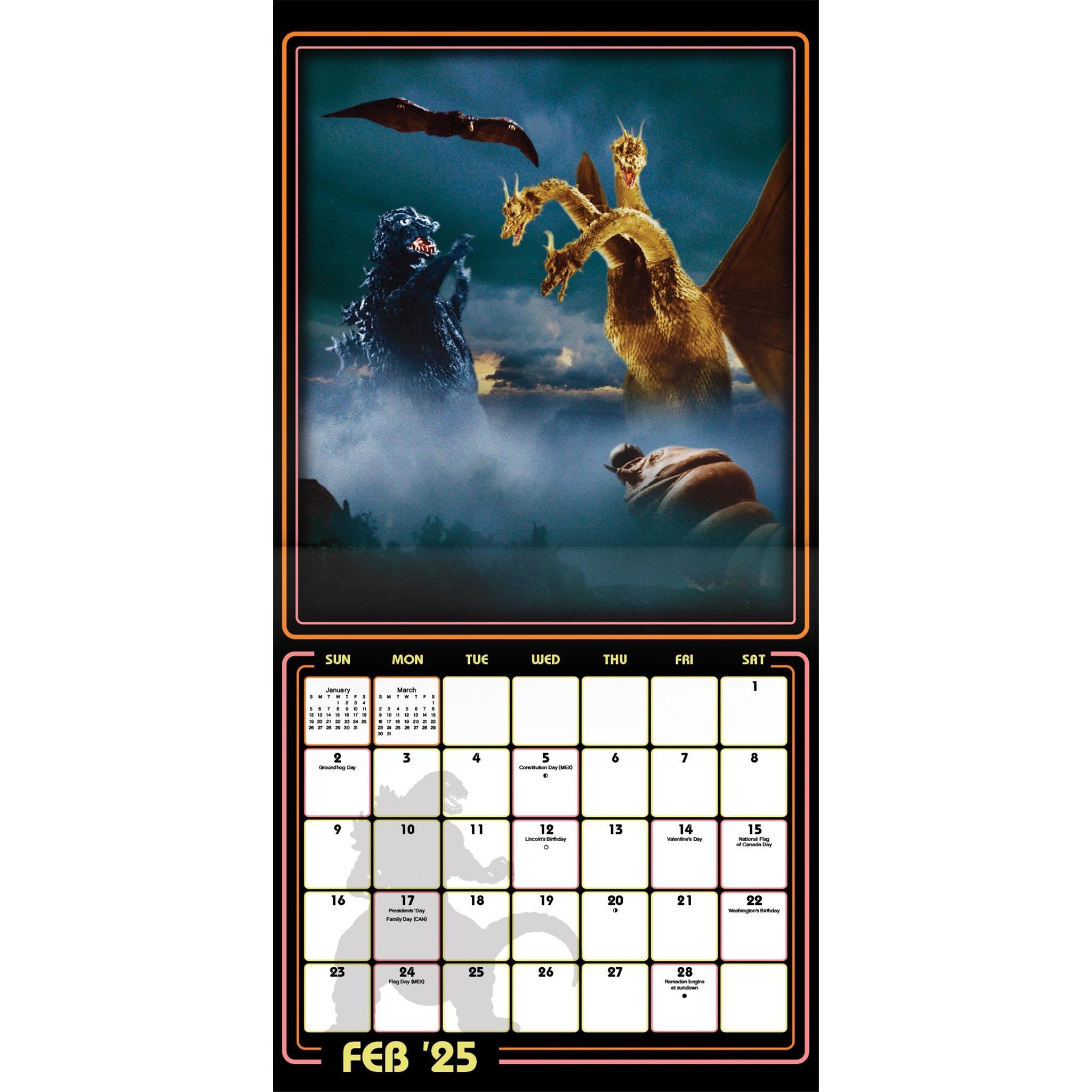 Godzilla Classic Wall 2025 Calendar - Online Exclusive