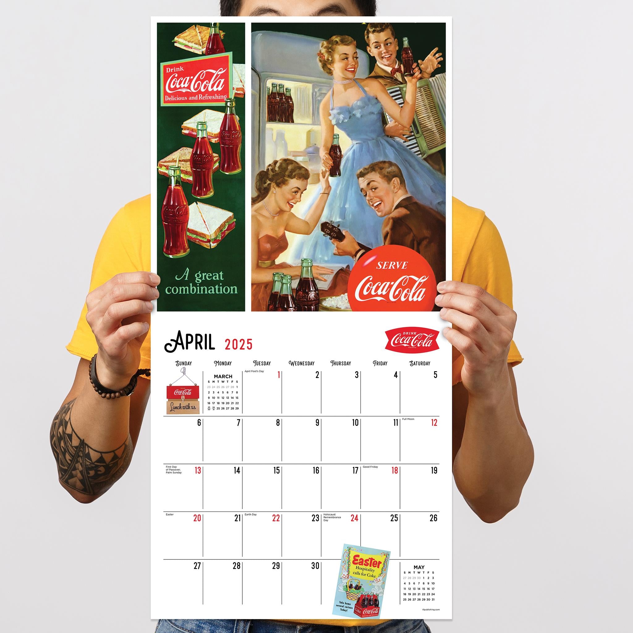 Coca Cola Vintage Nostalgia Wall 2025 Calendar - Online Exclusive