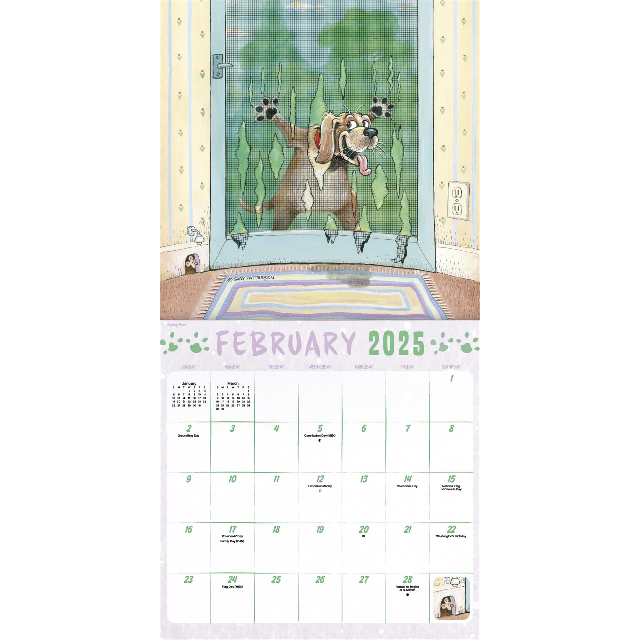 Dogs Gary Patterson Wall 2025 Calendar - Online Exclusive