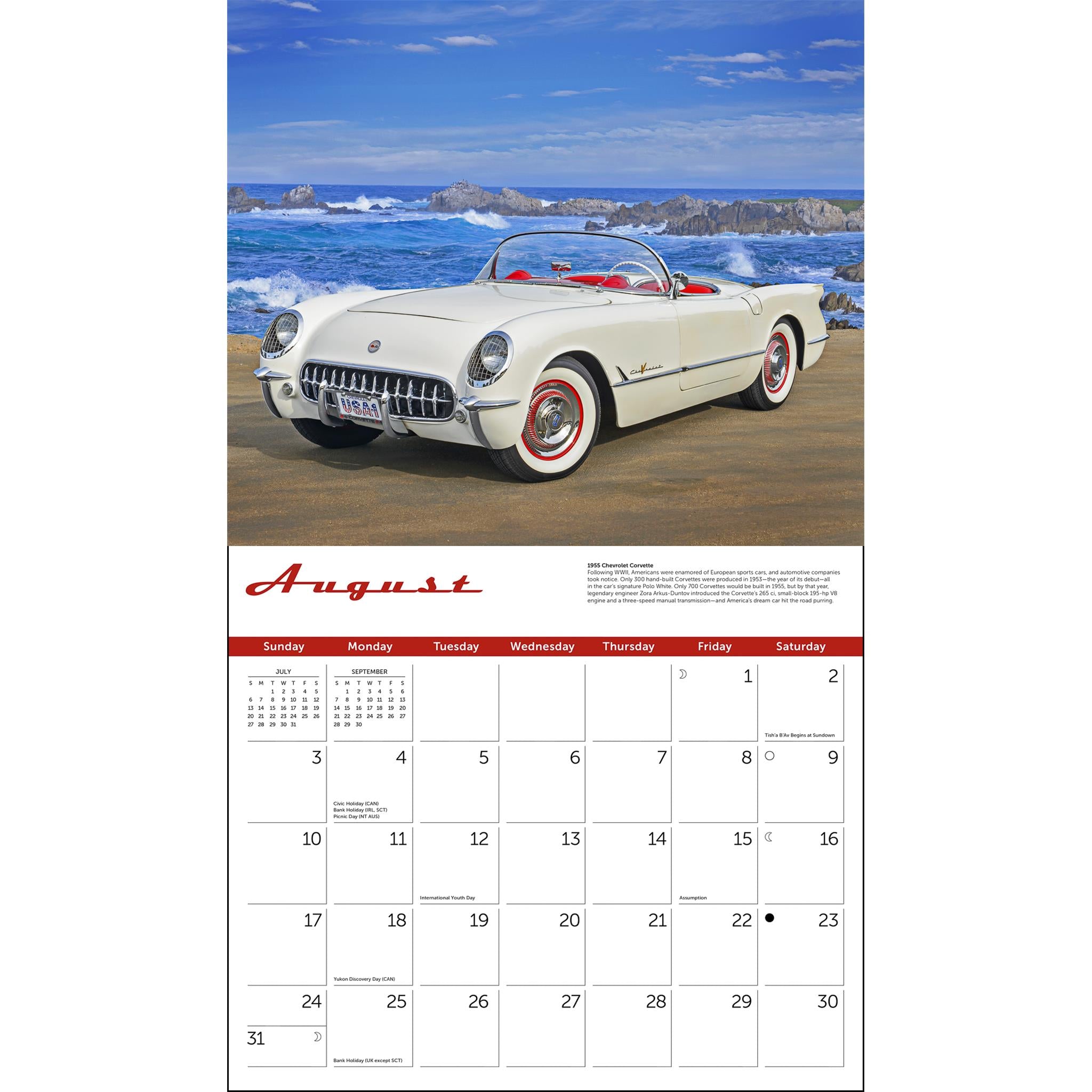 Classic Cars Wall 2025 Calendar